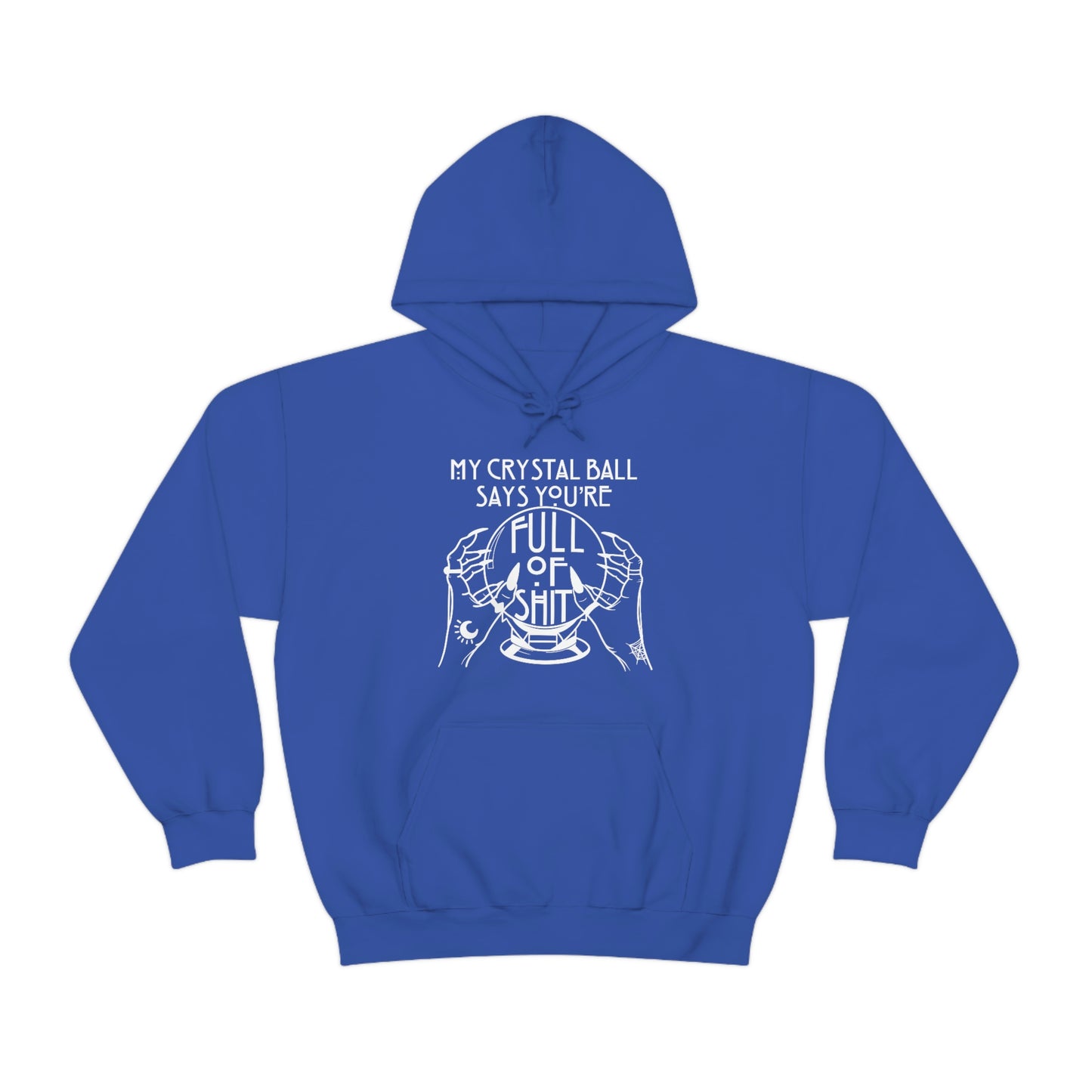 My Crystal Ball White Font Unisex Heavy Blend™ Hooded Sweatshirt