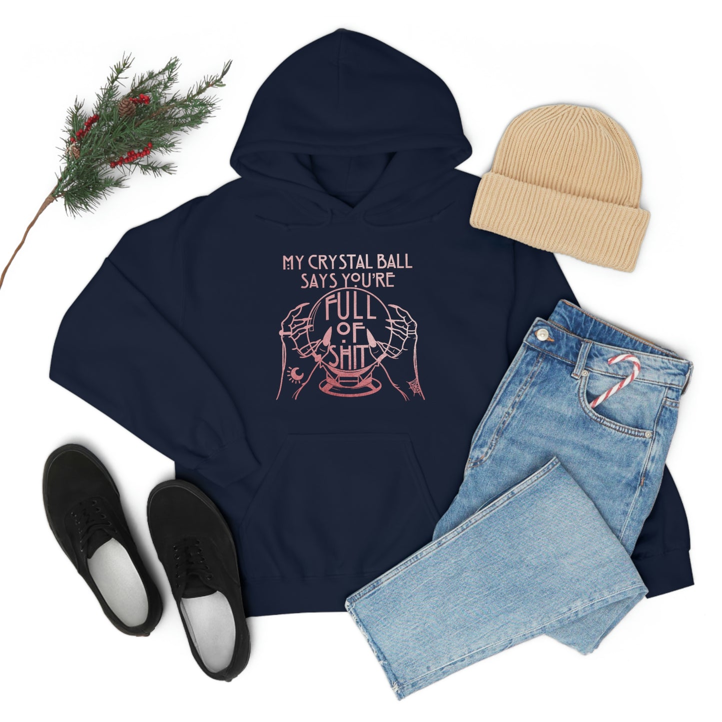My Crystal Ball Pink Font Unisex Heavy Blend™ Hooded Sweatshirt