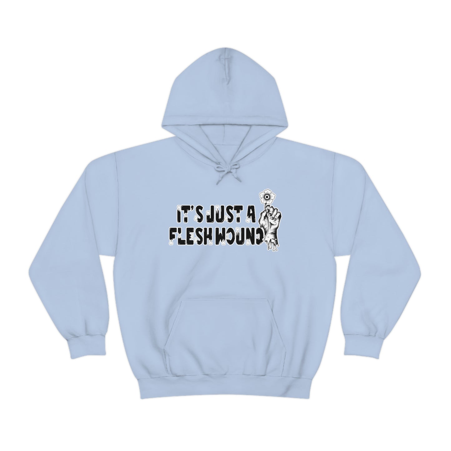 It's Just A Flesh Wound Dark Unisex Heavy Blend™ Hooded Sweatshirt