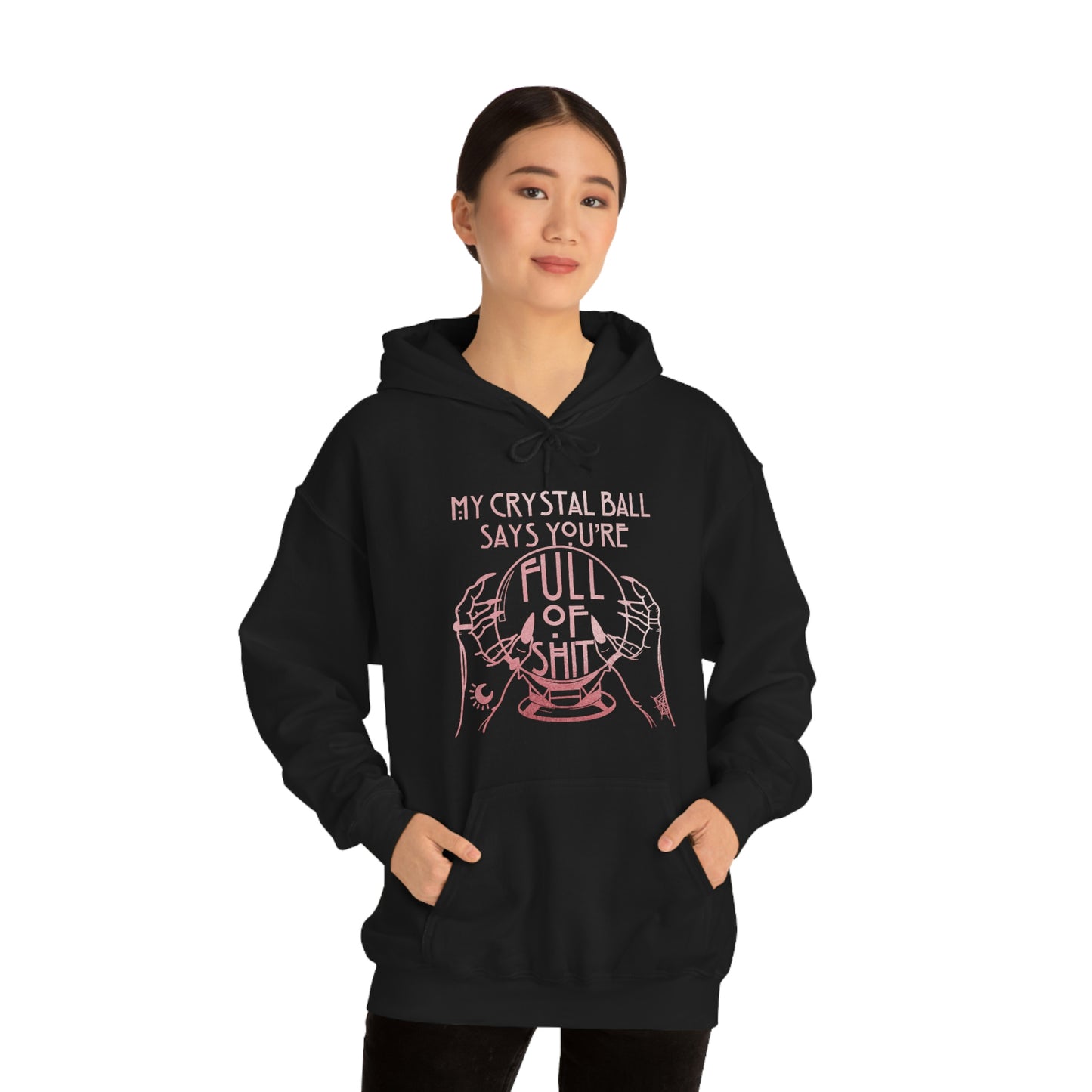 My Crystal Ball Pink Font Unisex Heavy Blend™ Hooded Sweatshirt