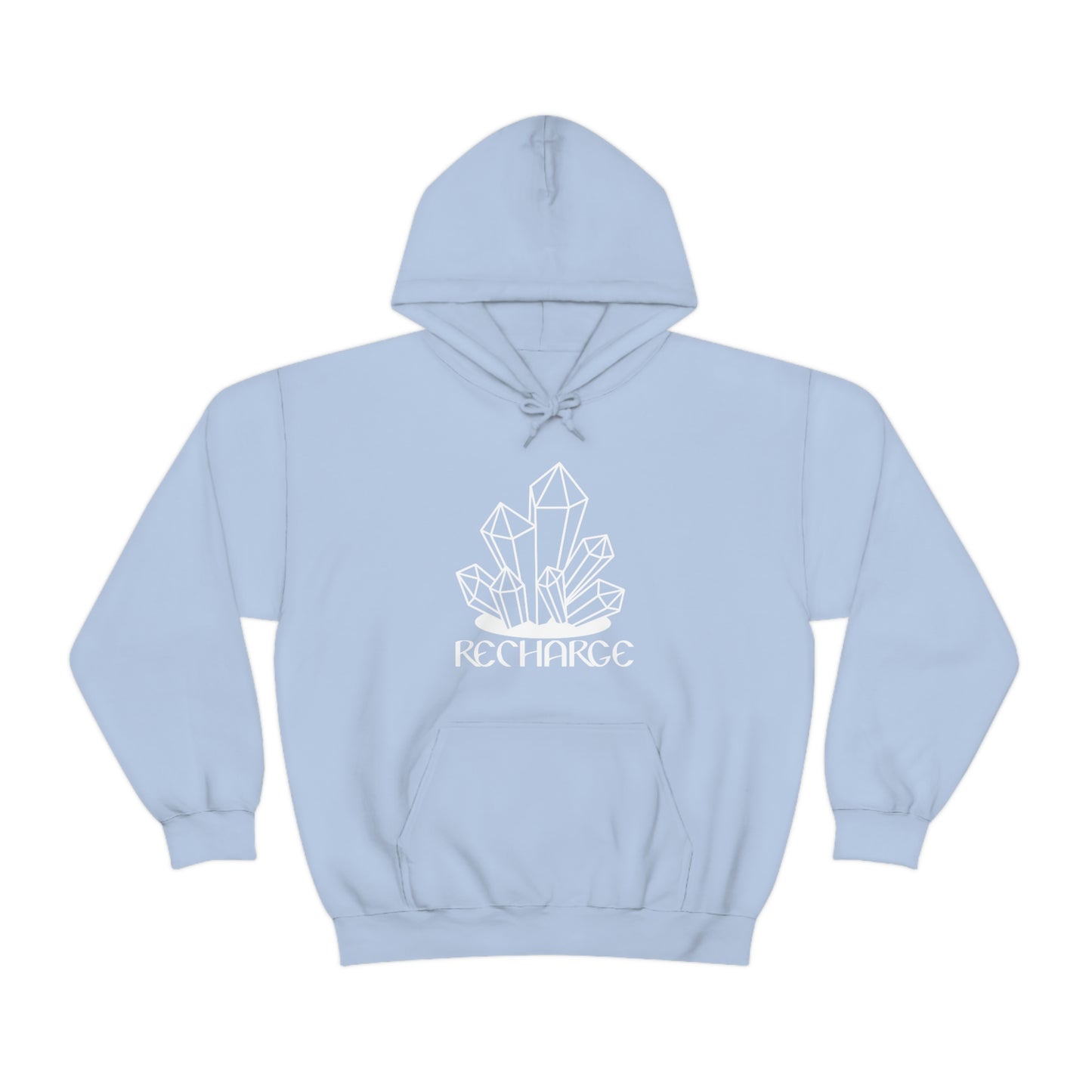 Recharge White Font Unisex Heavy Blend™ Hooded Sweatshirt