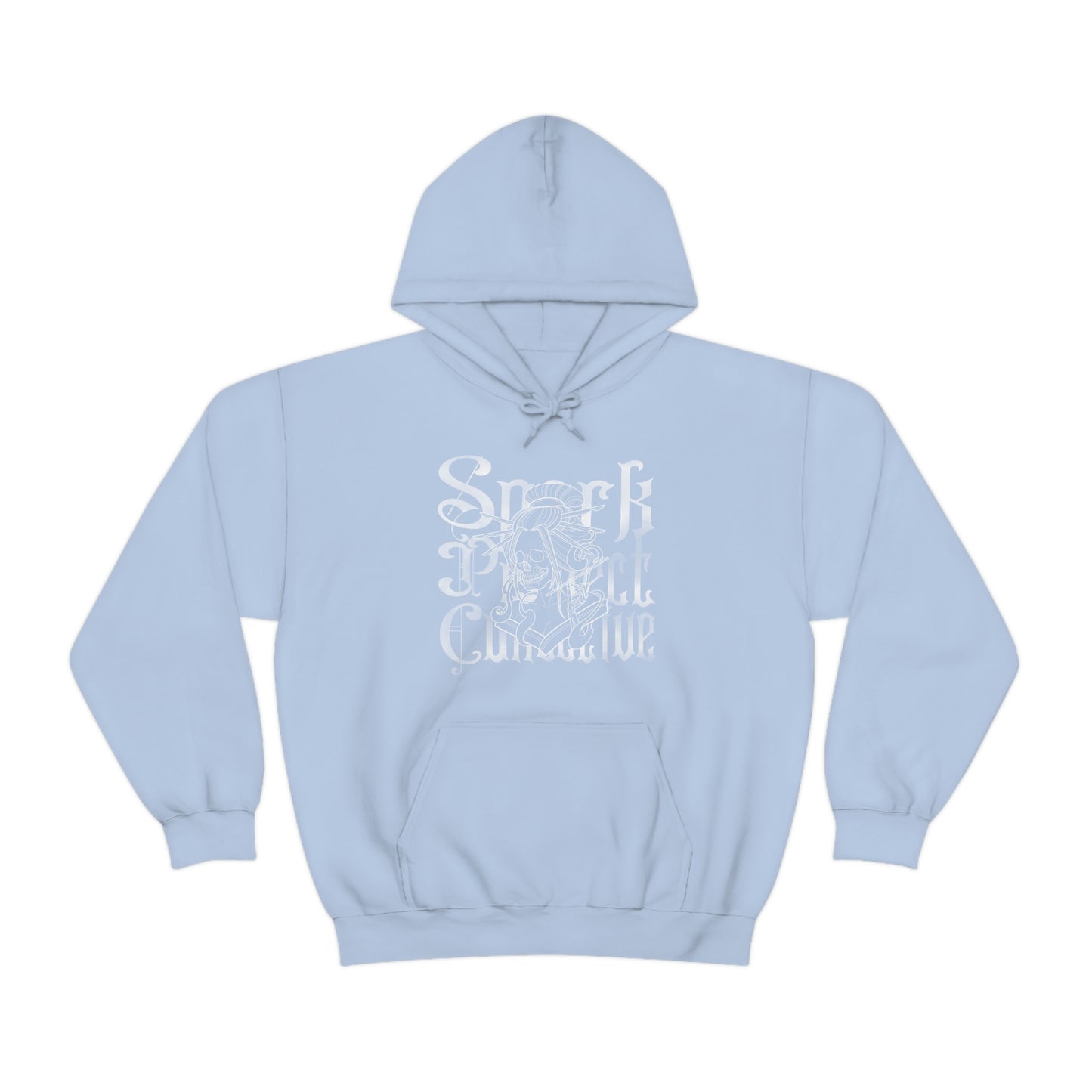 Japanese Spark White Font Unisex Heavy Blend™ Hooded Sweatshirt