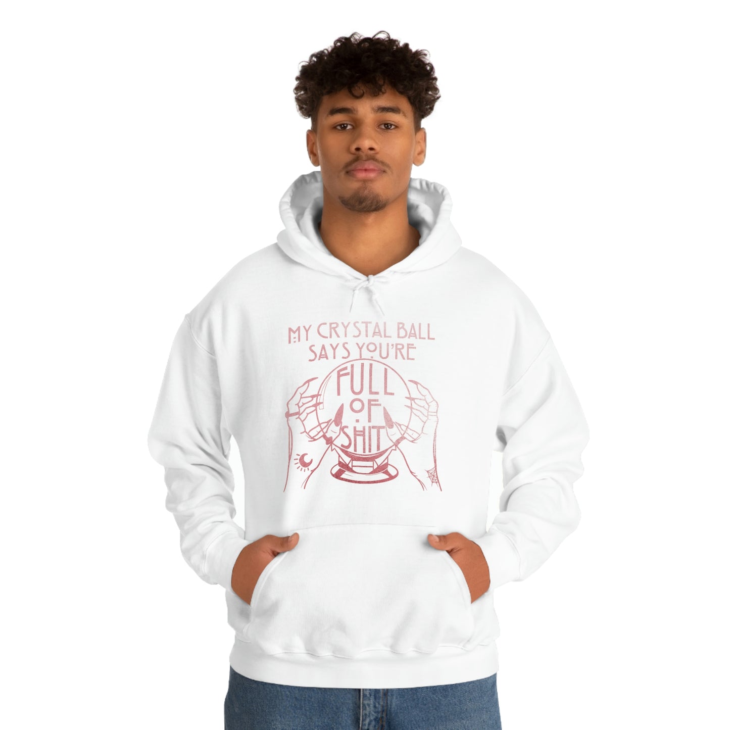 My Crystal Ball Pink Font Unisex Heavy Blend™ Hooded Sweatshirt