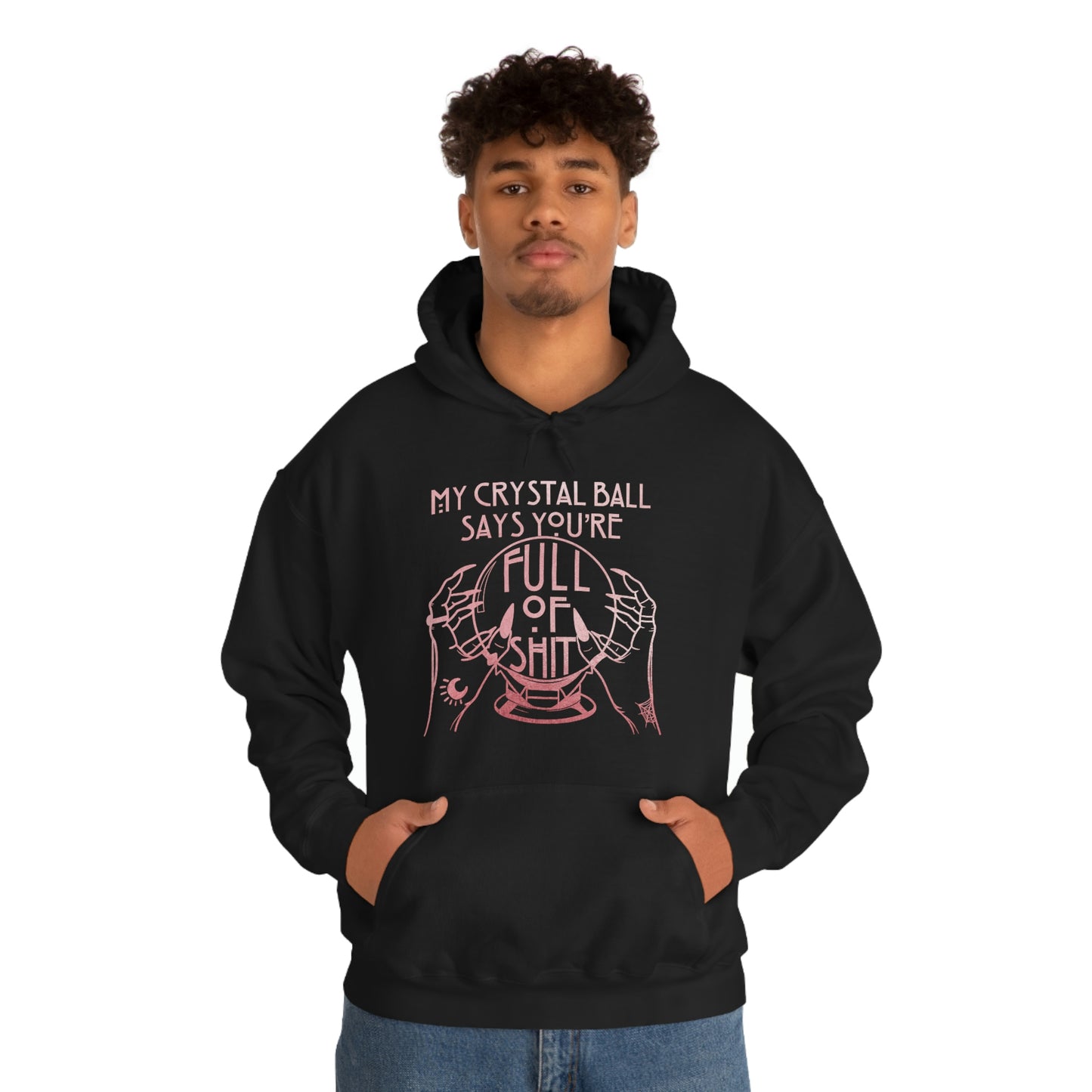 My Crystal Ball Pink Font Unisex Heavy Blend™ Hooded Sweatshirt
