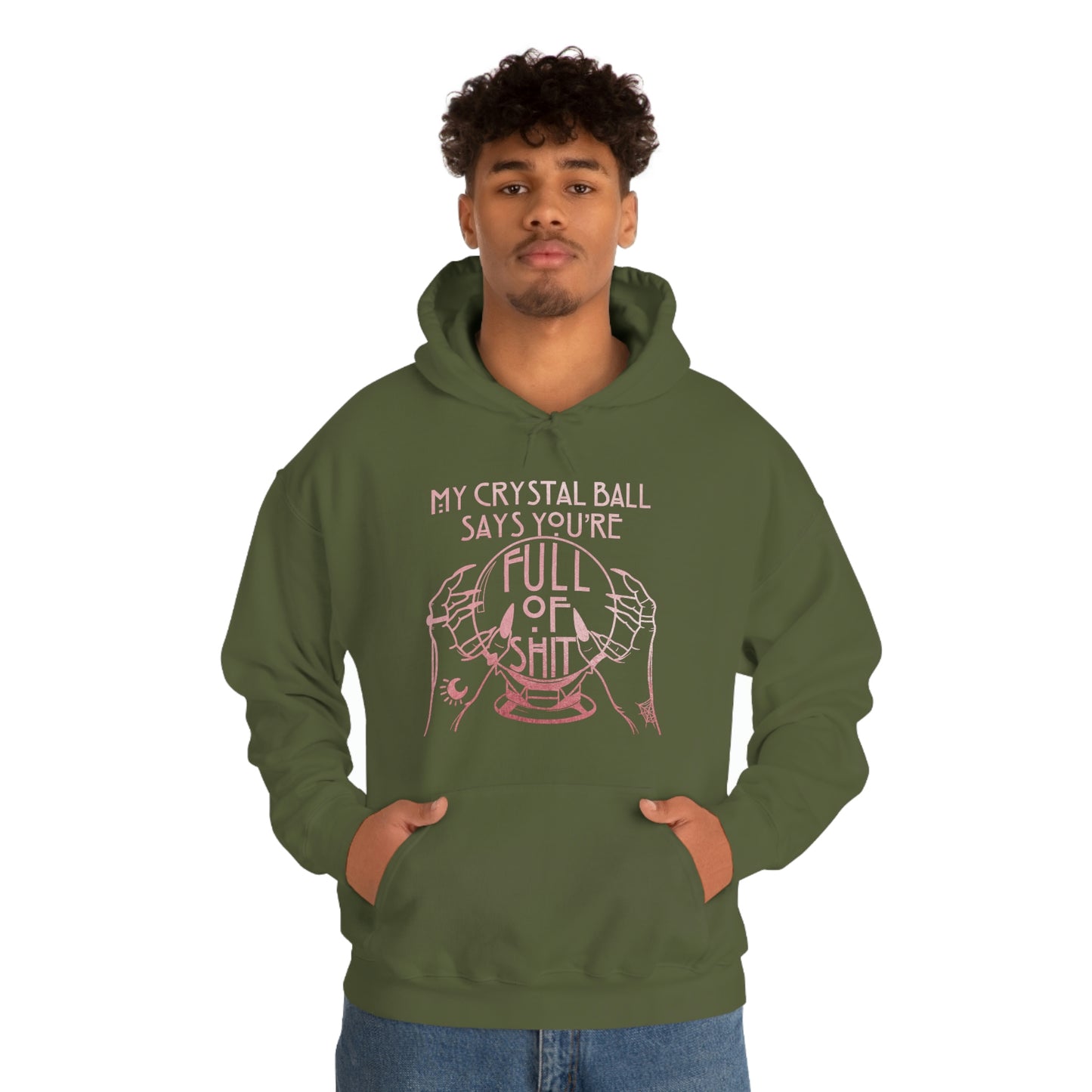 My Crystal Ball Pink Font Unisex Heavy Blend™ Hooded Sweatshirt