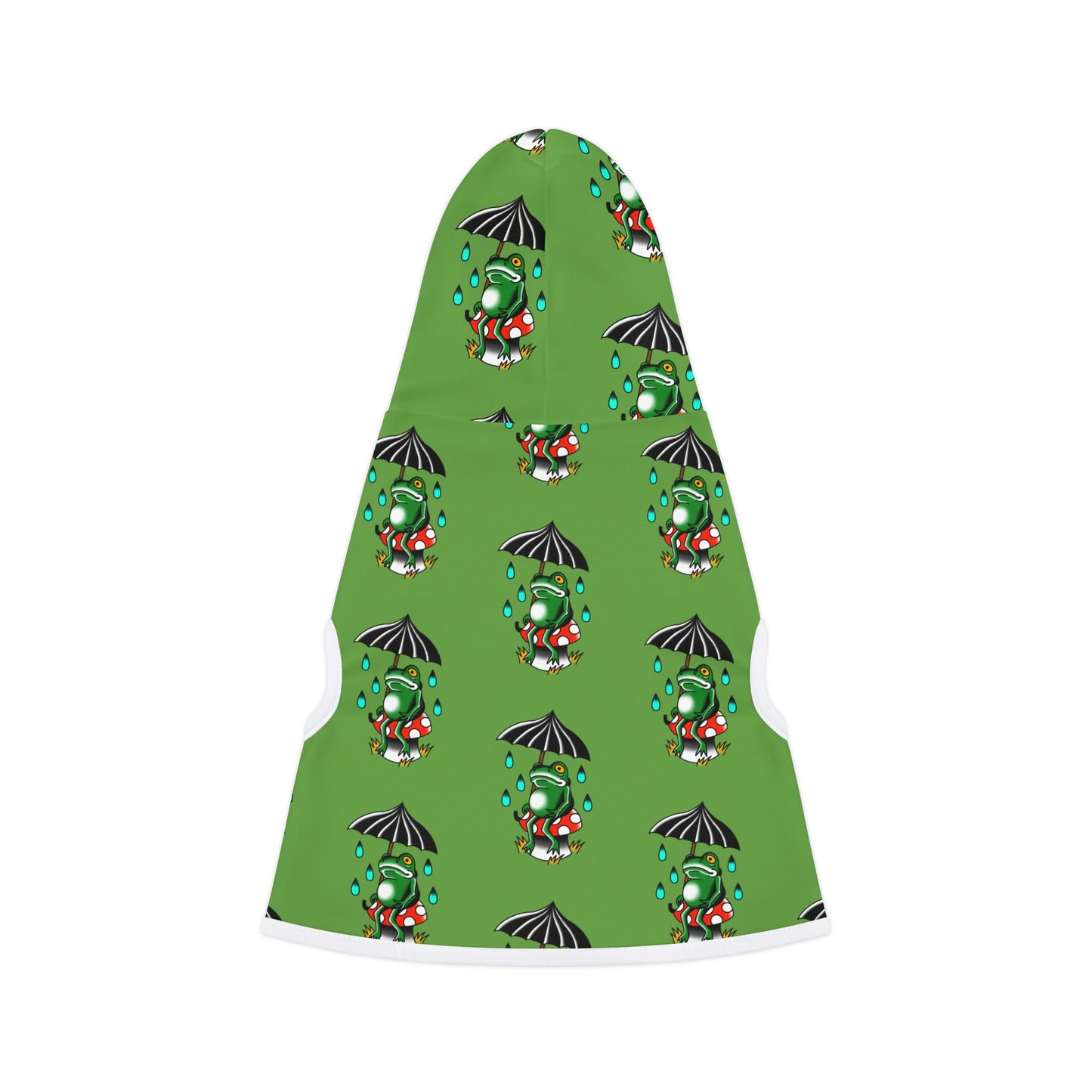 Rainy Day Frog Green Dog Hoodie