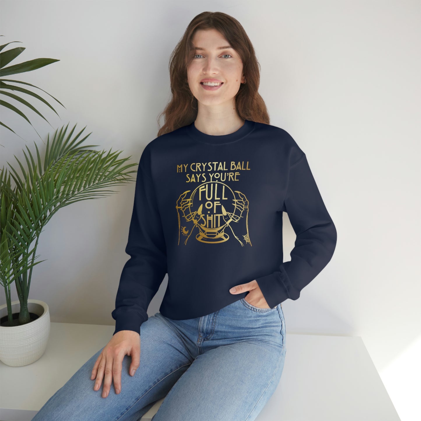 My Crystal Ball Gold unisex heavy blend crewneck sweatshirt