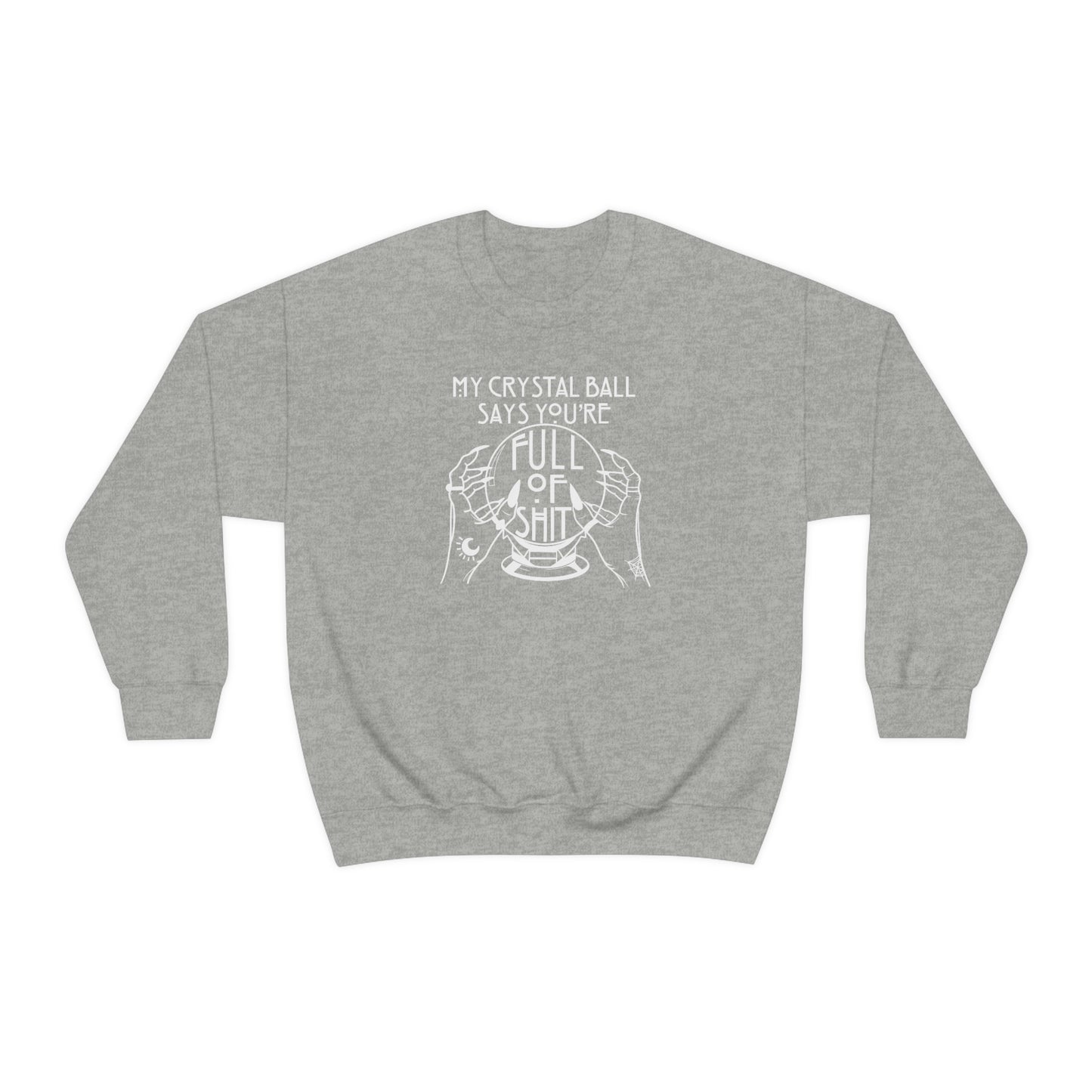 My Crystal Ball White Font unisex heavy blend crewneck sweatshirt