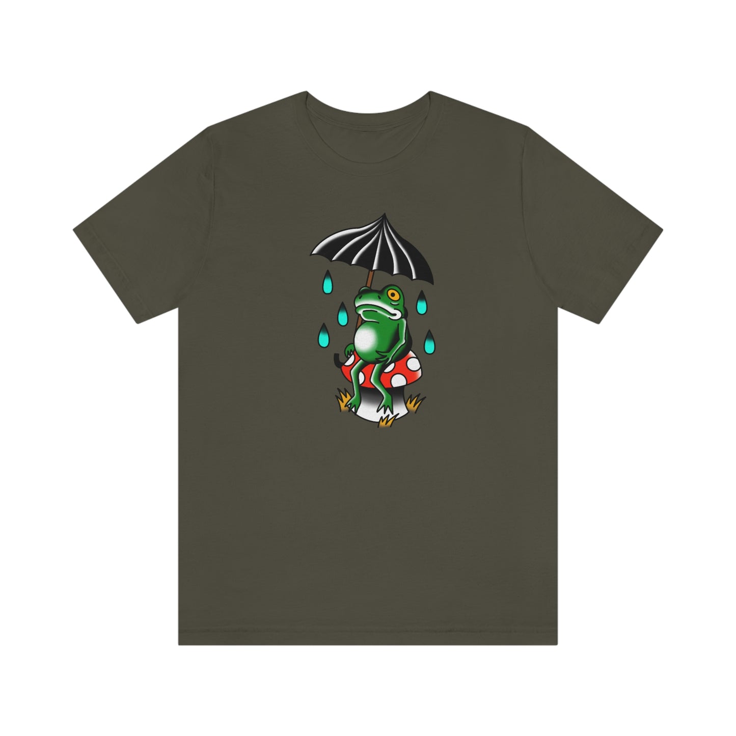 Rainy Day Frog Unisex Jersey Short Sleeve Tee