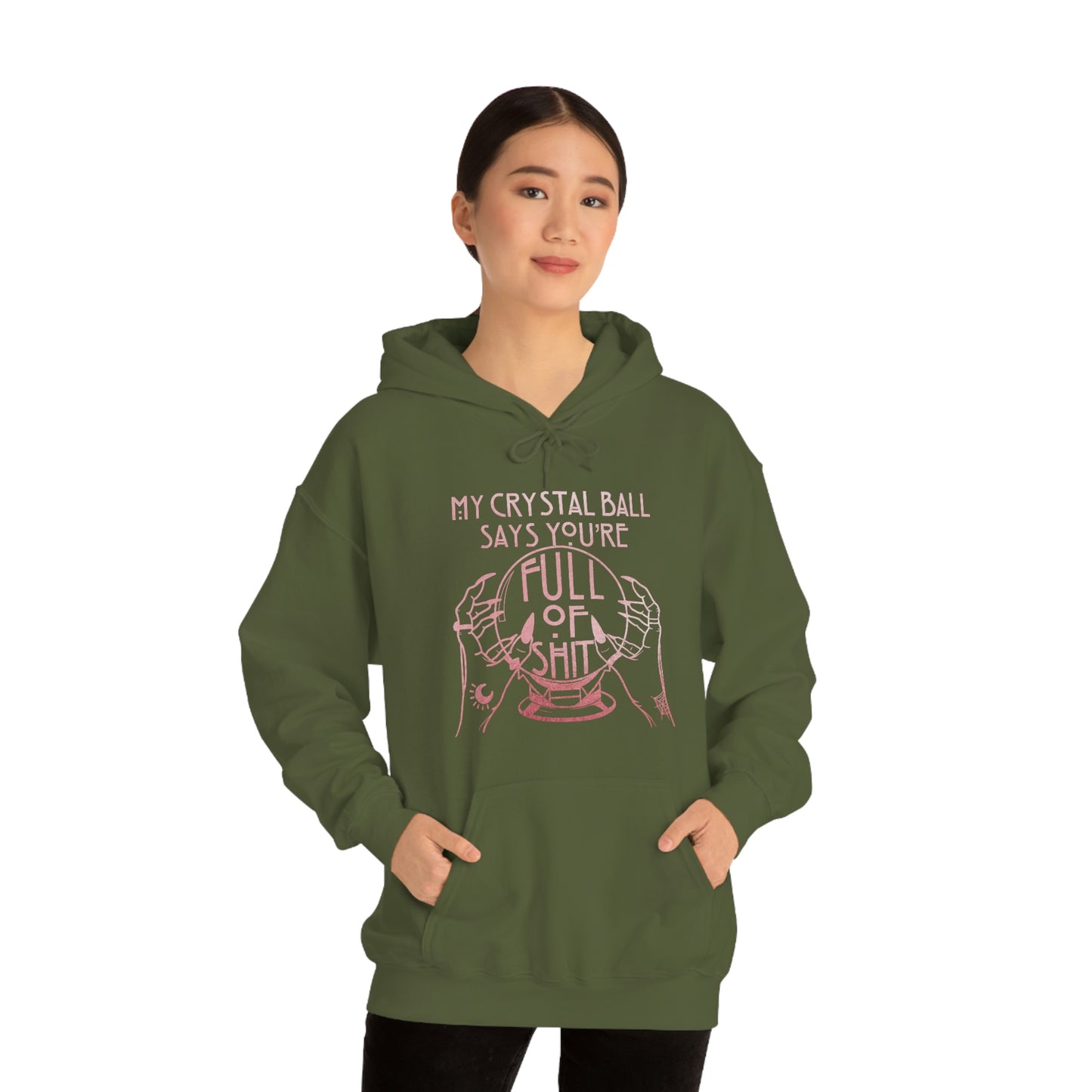 My Crystal Ball Pink Font Unisex Heavy Blend™ Hooded Sweatshirt