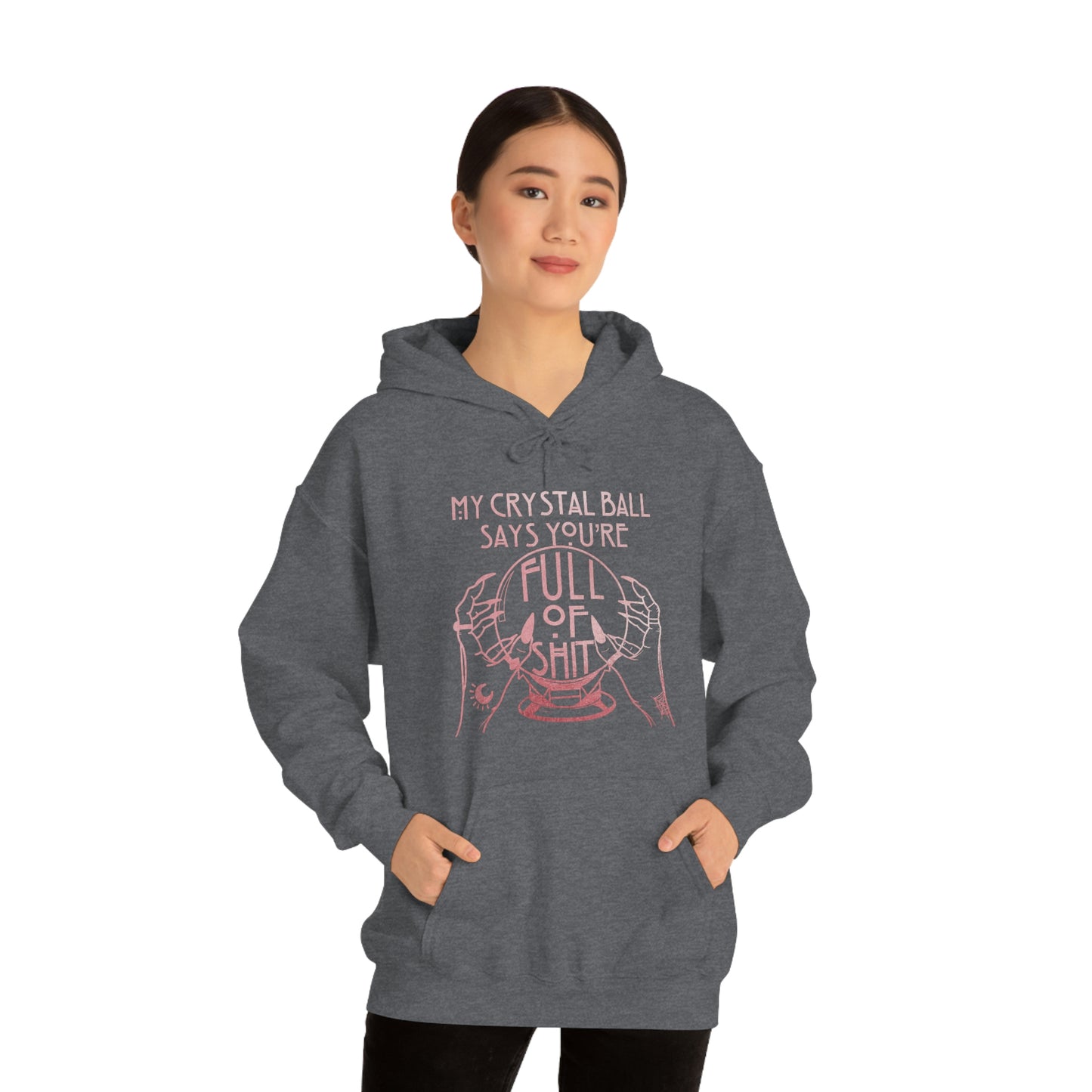 My Crystal Ball Pink Font Unisex Heavy Blend™ Hooded Sweatshirt