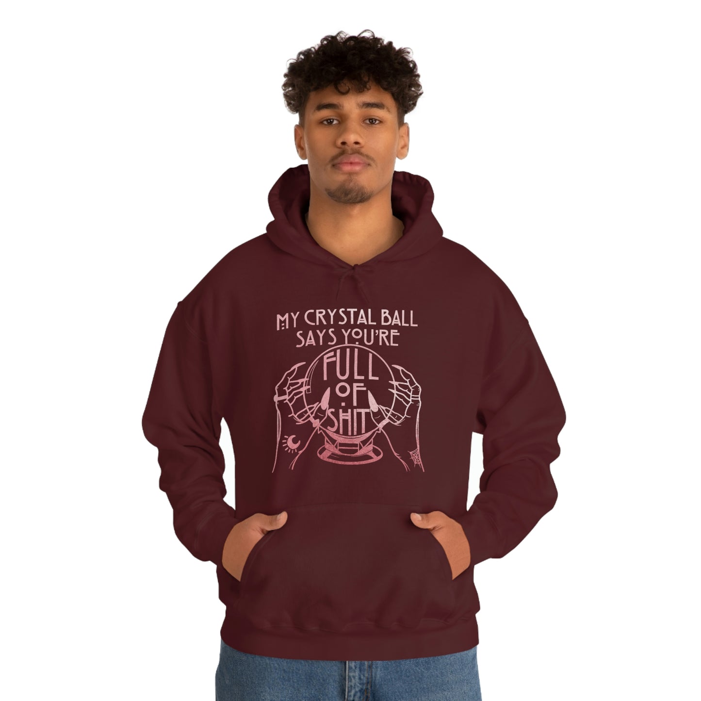 My Crystal Ball Pink Font Unisex Heavy Blend™ Hooded Sweatshirt