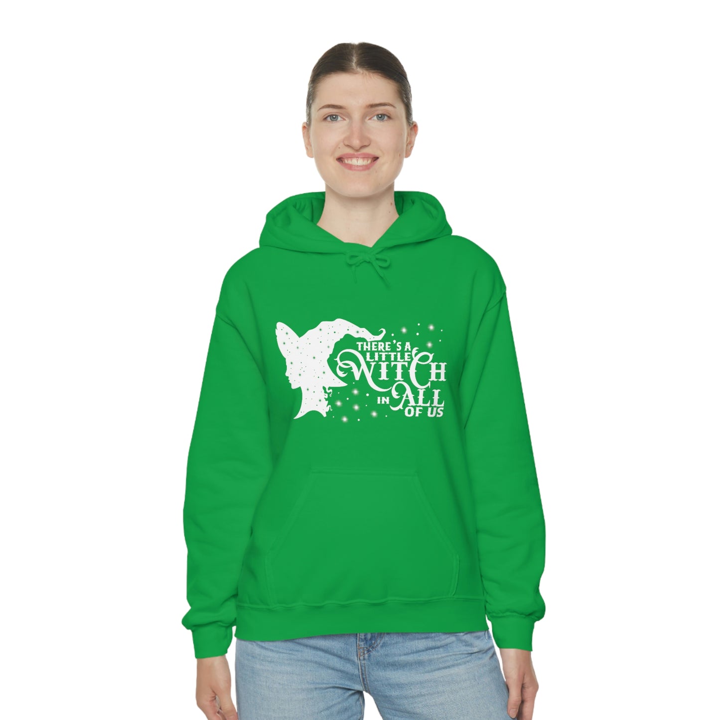 Witch In All of Us White Font Unisex Heavy Blend™ Hooded Sweatshirt