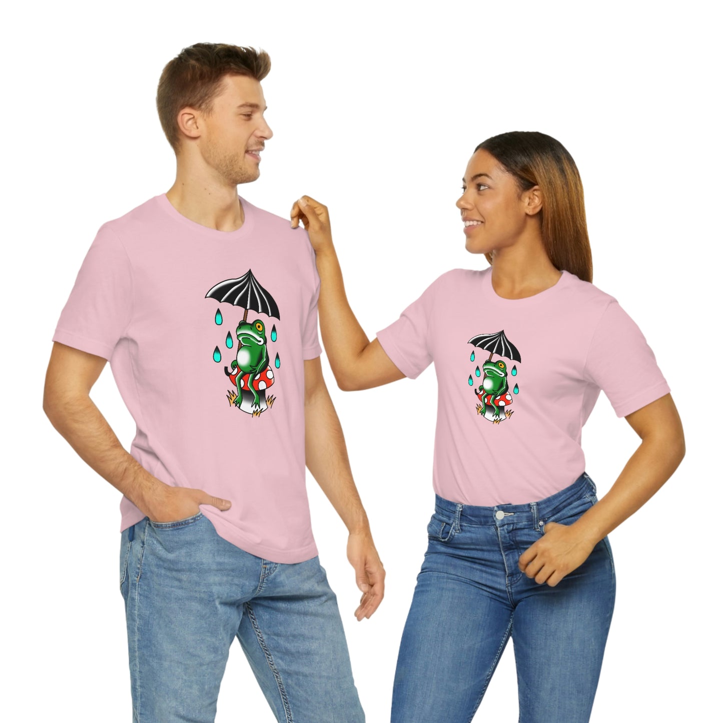 Rainy Day Frog Unisex Jersey Short Sleeve Tee