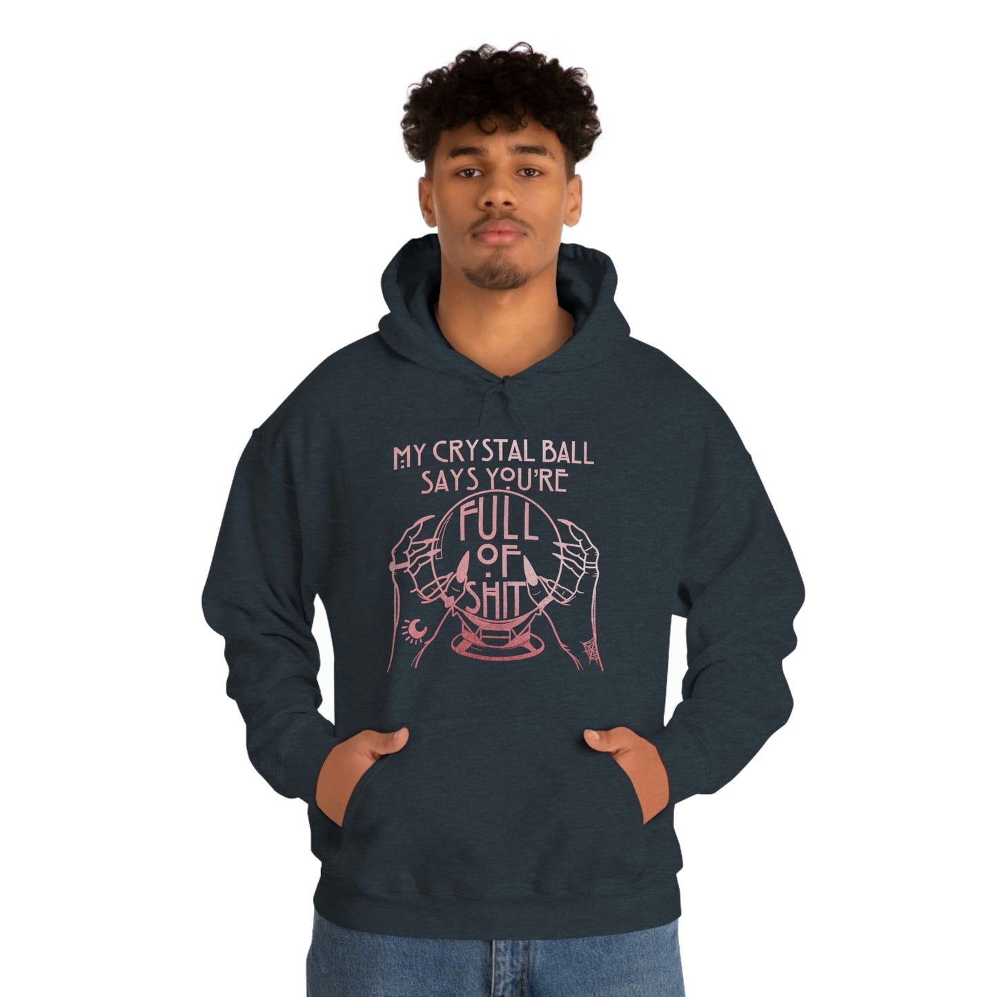 My Crystal Ball Pink Font Unisex Heavy Blend™ Hooded Sweatshirt