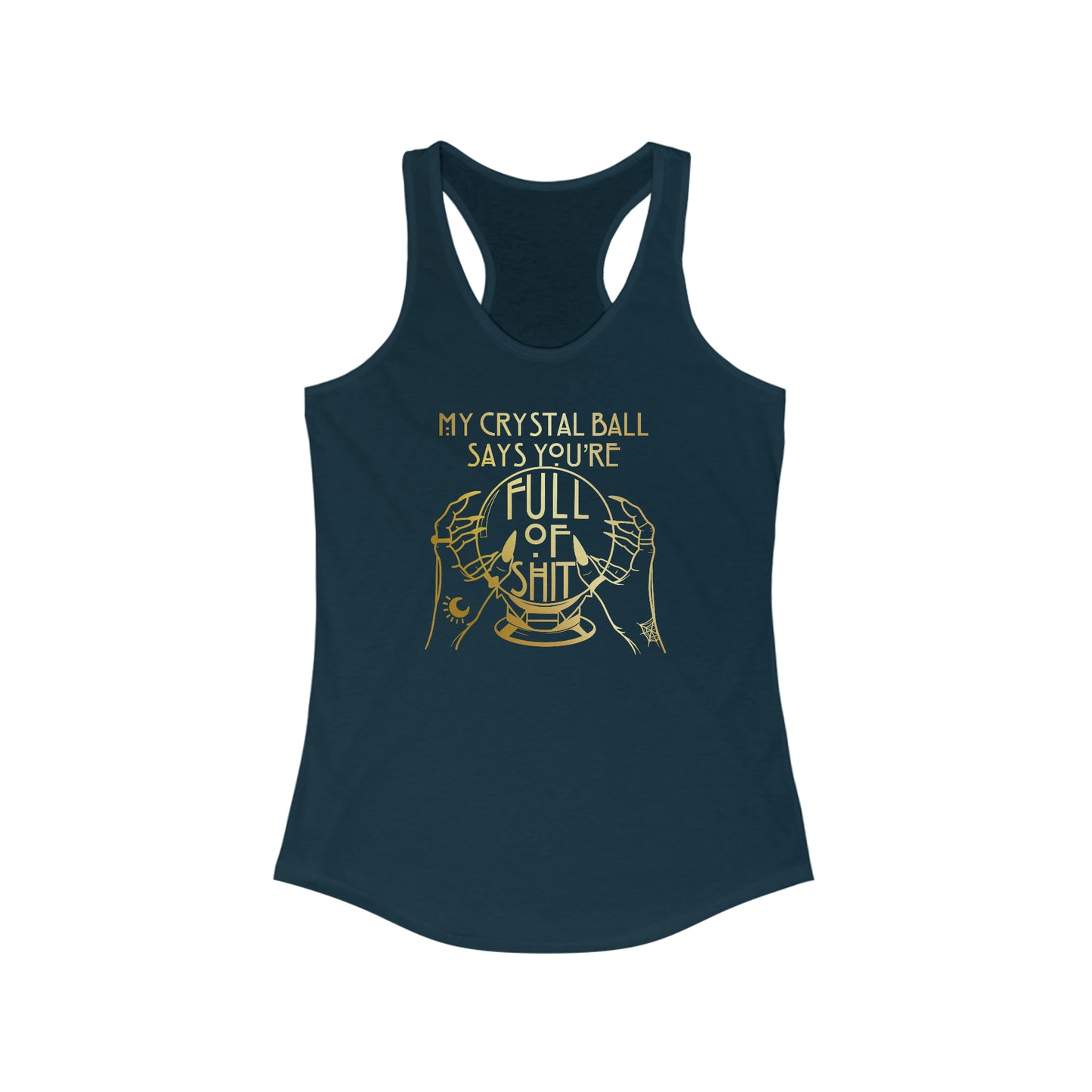 My Crystal Ball Gold Women's Ideal Racerback Tank