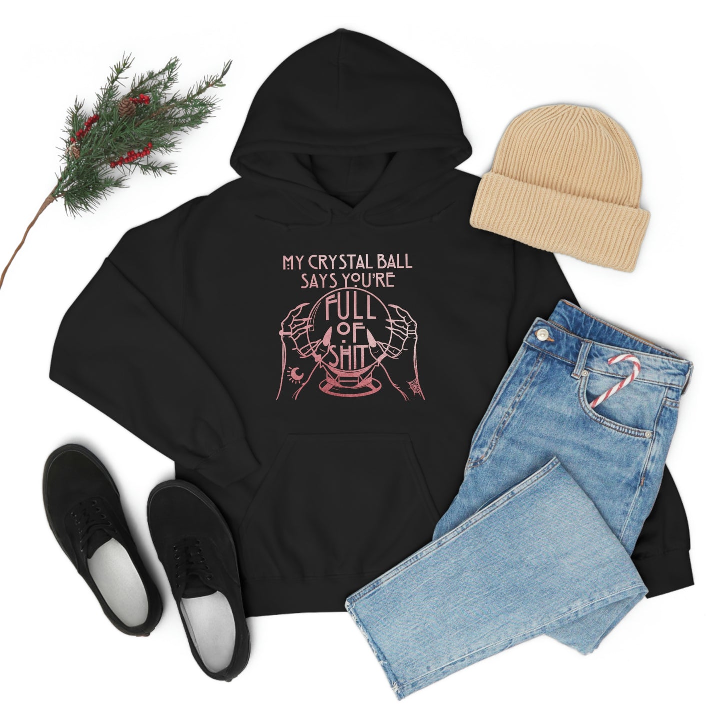 My Crystal Ball Pink Font Unisex Heavy Blend™ Hooded Sweatshirt