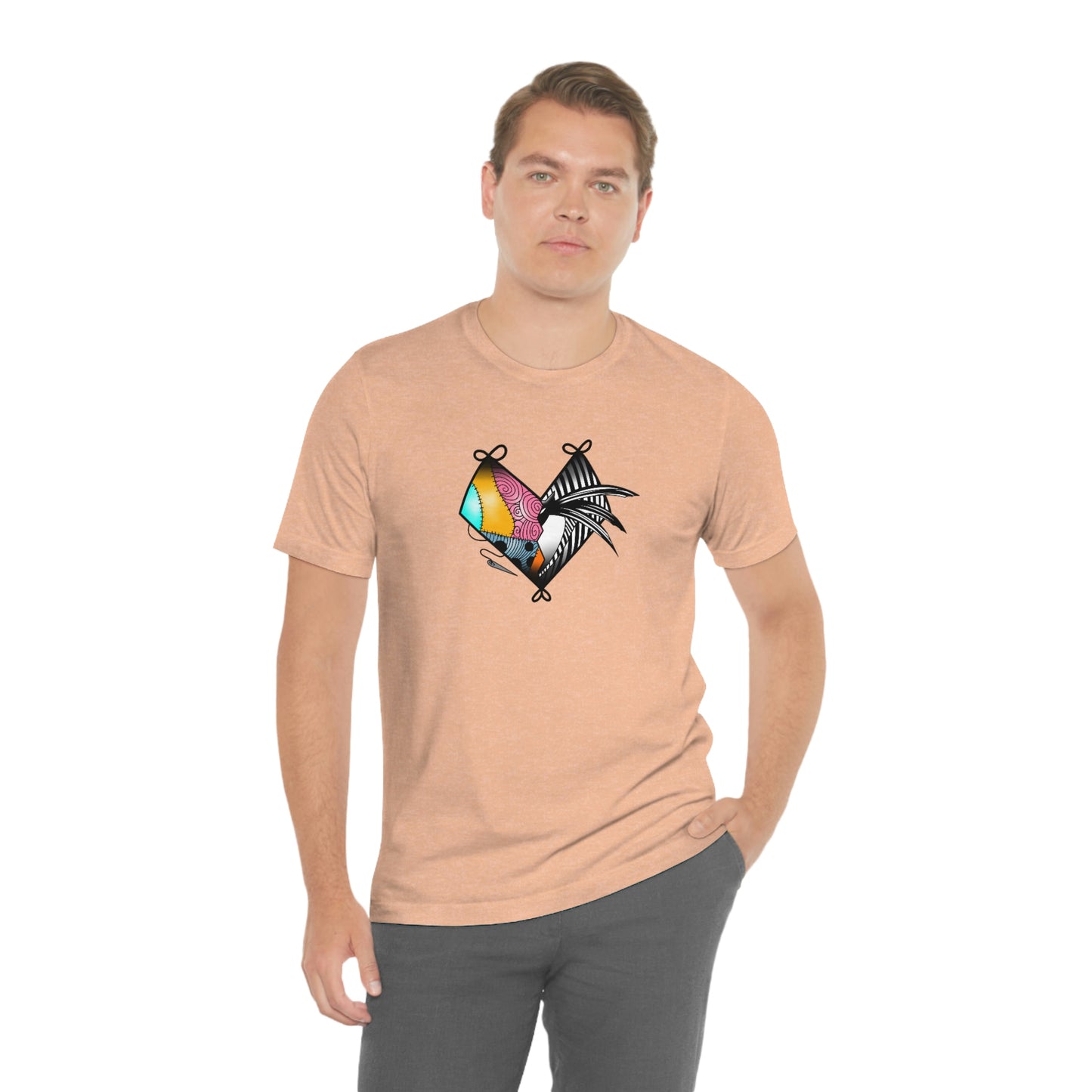 Jack and Sally Heart Unisex Jersey Short Sleeve Tee