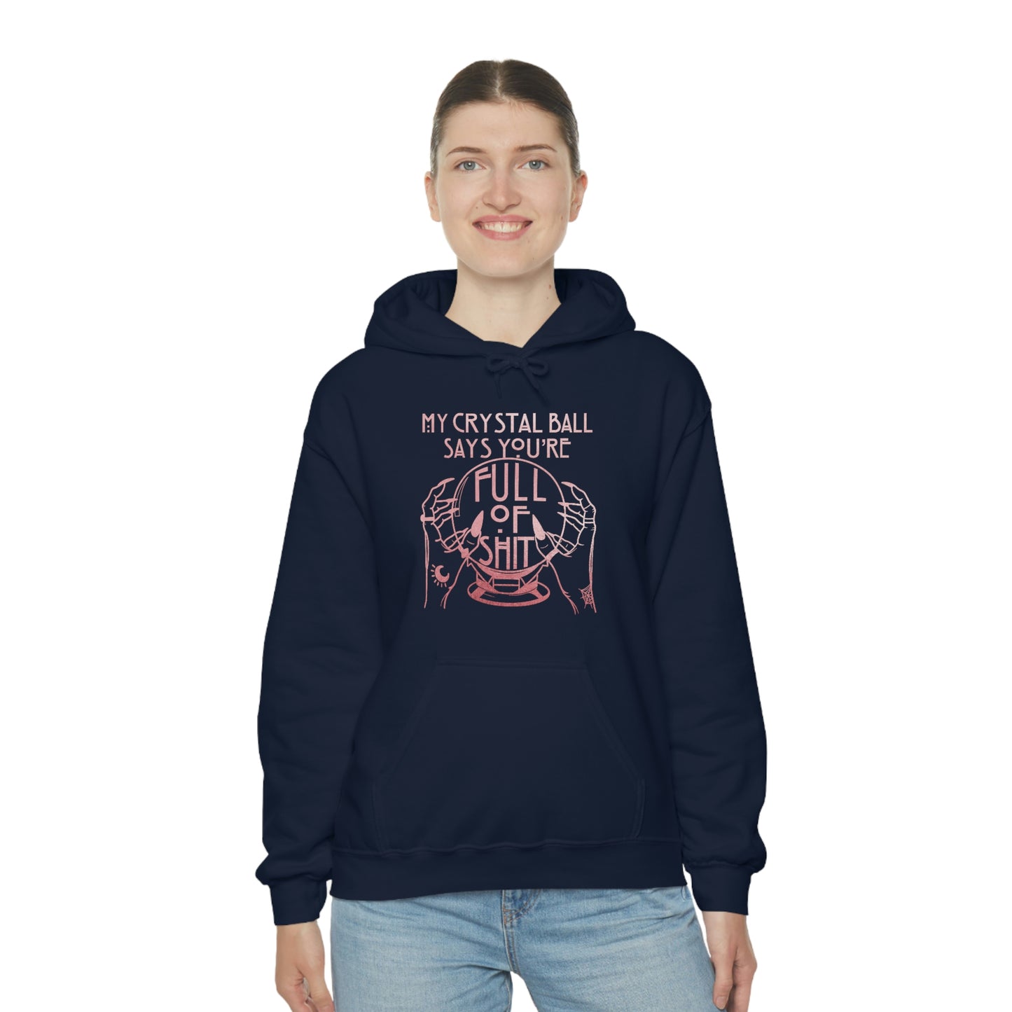 My Crystal Ball Pink Font Unisex Heavy Blend™ Hooded Sweatshirt