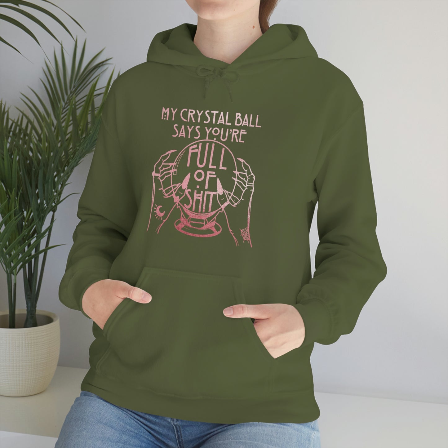 My Crystal Ball Pink Font Unisex Heavy Blend™ Hooded Sweatshirt