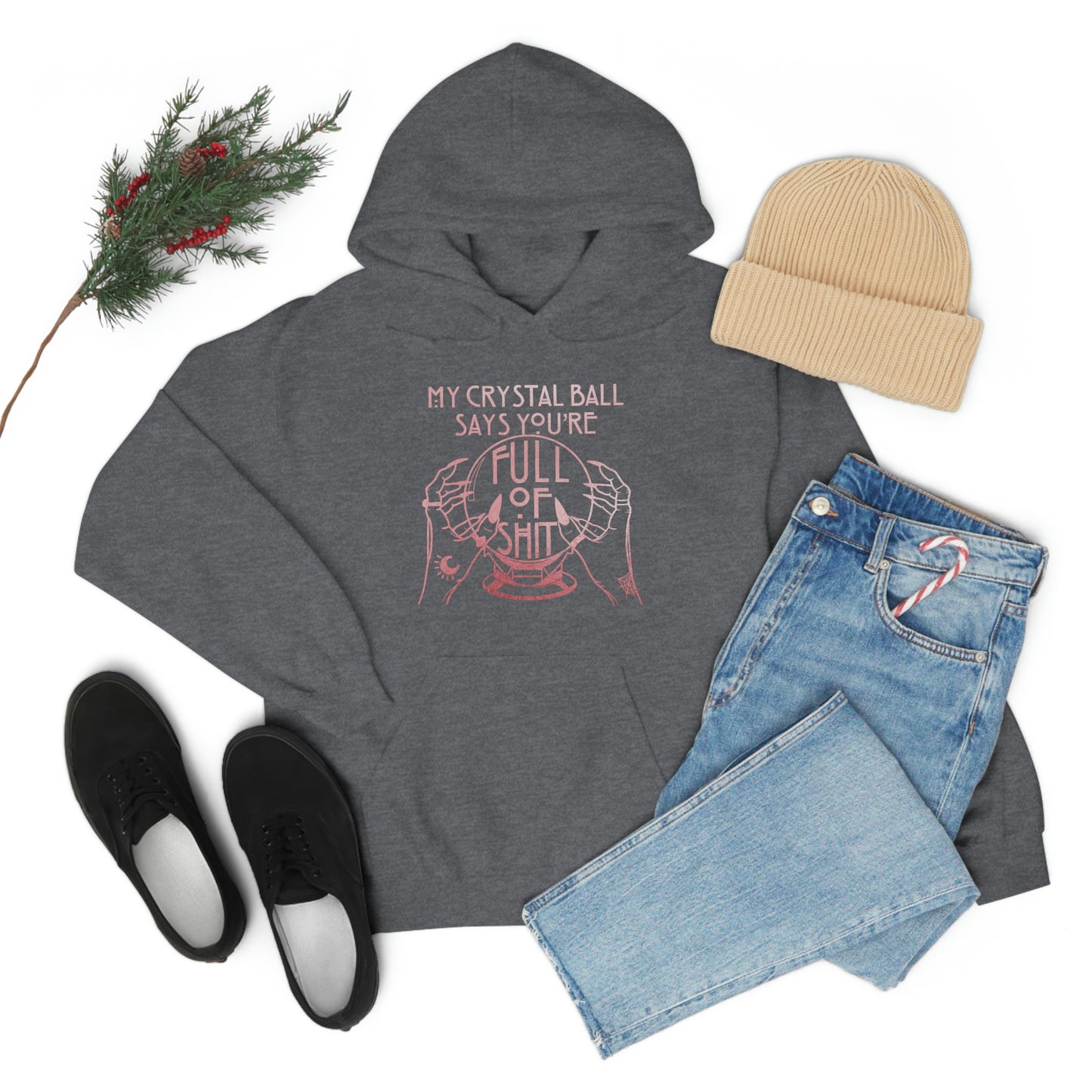 My Crystal Ball Pink Font Unisex Heavy Blend™ Hooded Sweatshirt