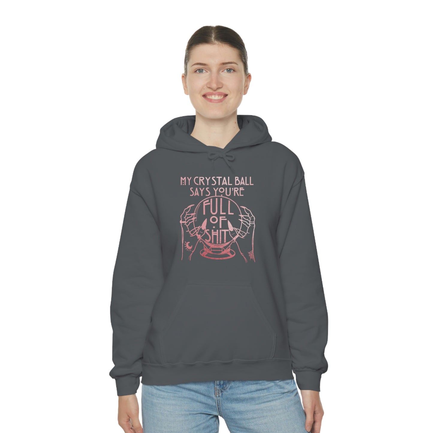 My Crystal Ball Pink Font Unisex Heavy Blend™ Hooded Sweatshirt