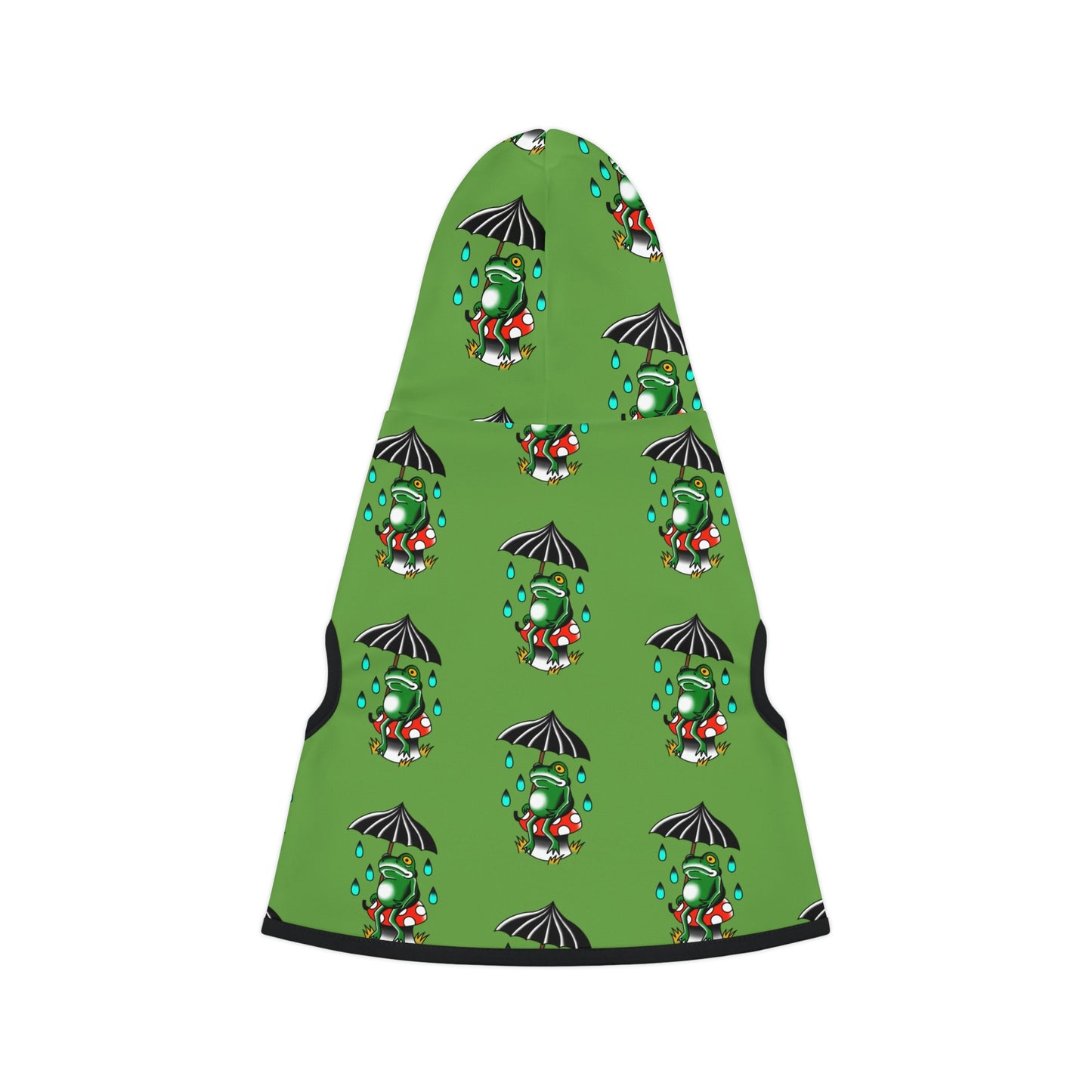 Rainy Day Frog Green Dog Hoodie