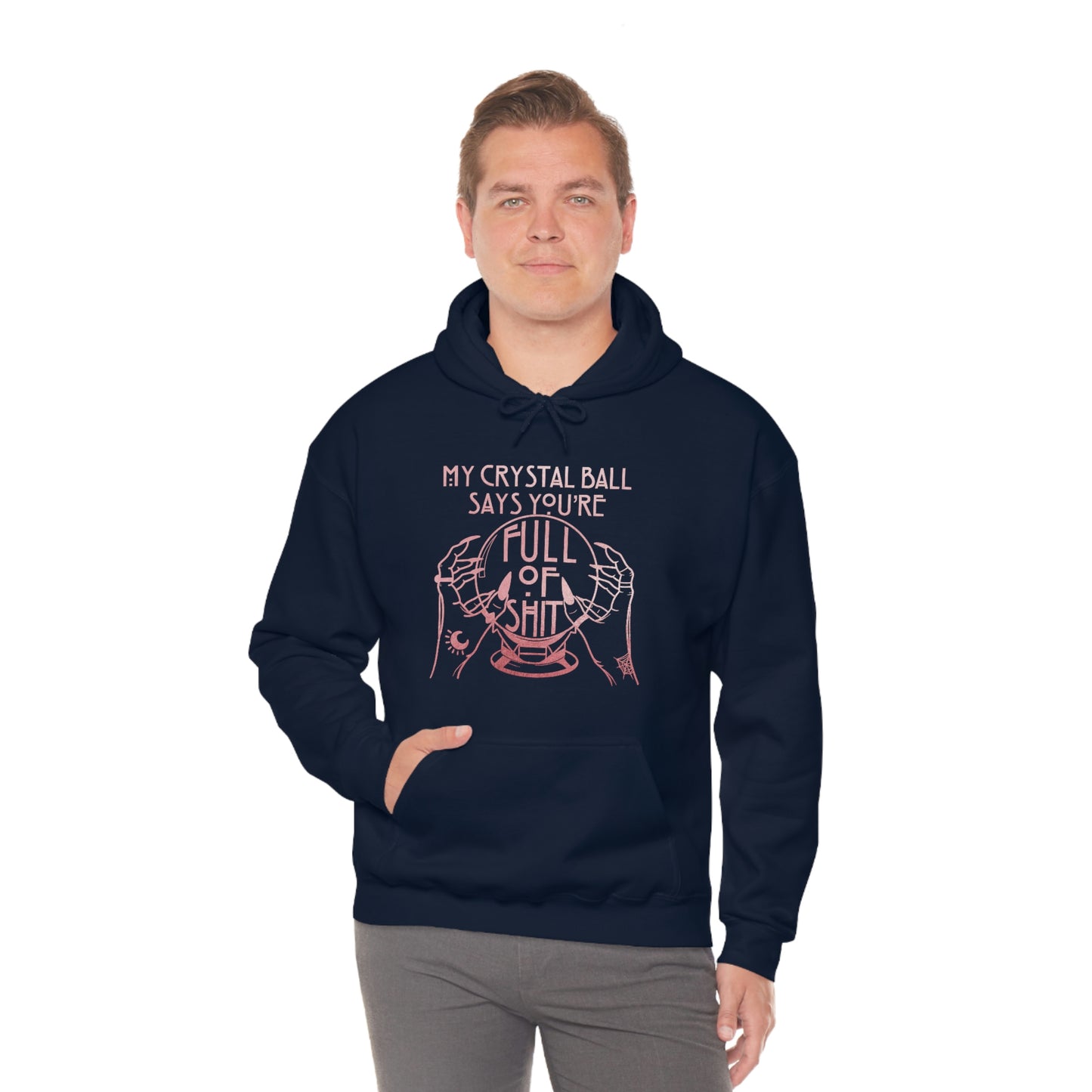 My Crystal Ball Pink Font Unisex Heavy Blend™ Hooded Sweatshirt