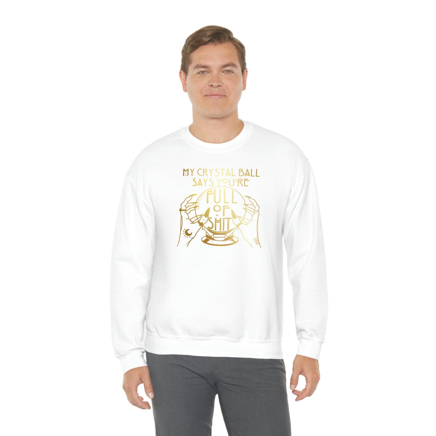 My Crystal Ball Gold unisex heavy blend crewneck sweatshirt