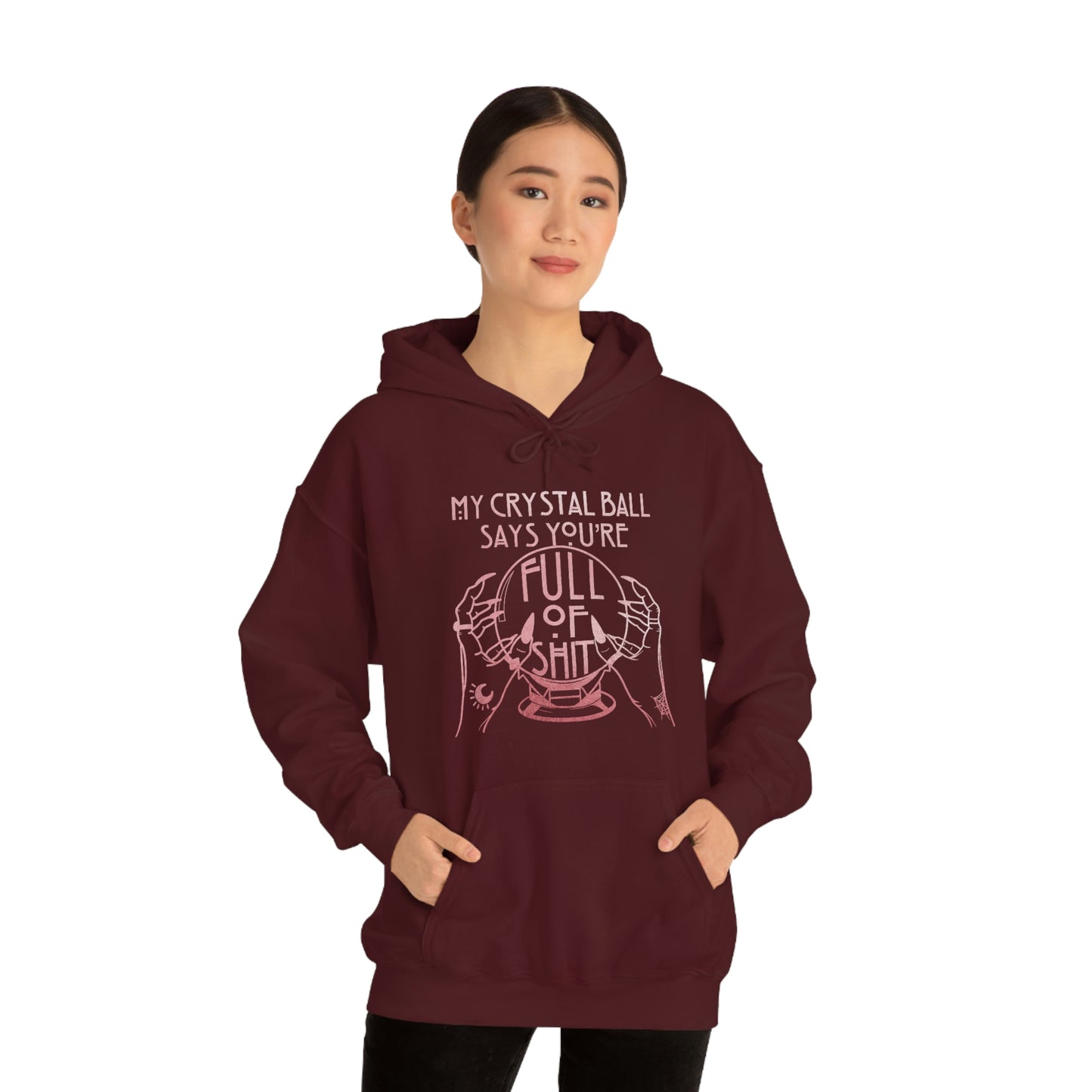 My Crystal Ball Pink Font Unisex Heavy Blend™ Hooded Sweatshirt
