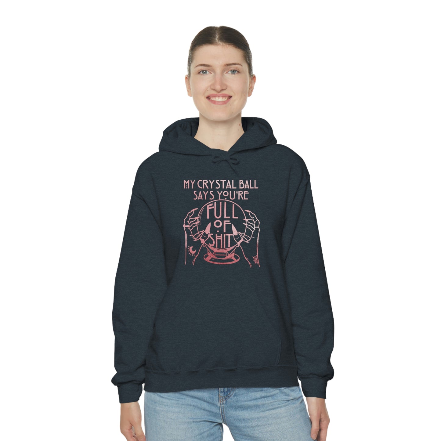 My Crystal Ball Pink Font Unisex Heavy Blend™ Hooded Sweatshirt