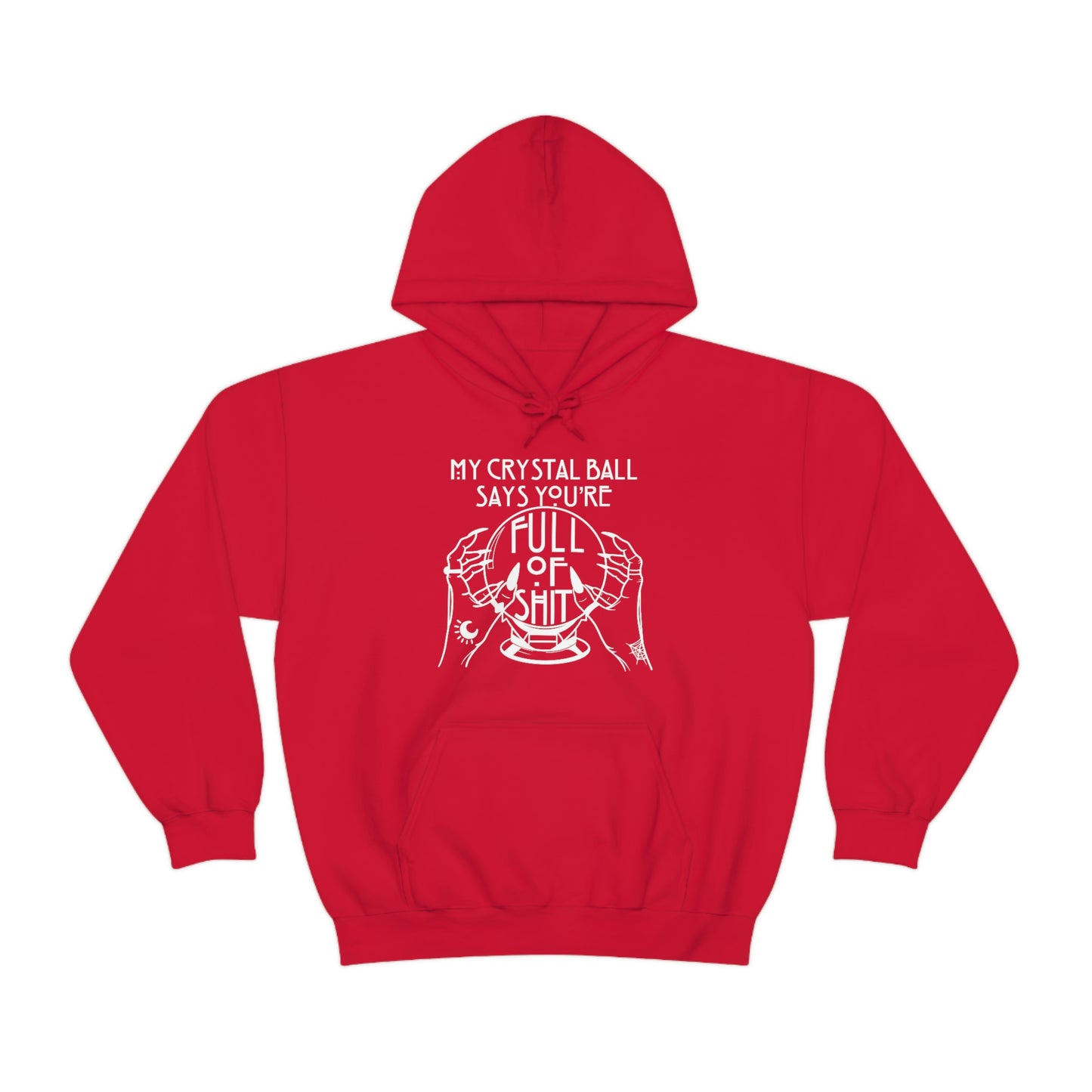 My Crystal Ball White Font Unisex Heavy Blend™ Hooded Sweatshirt