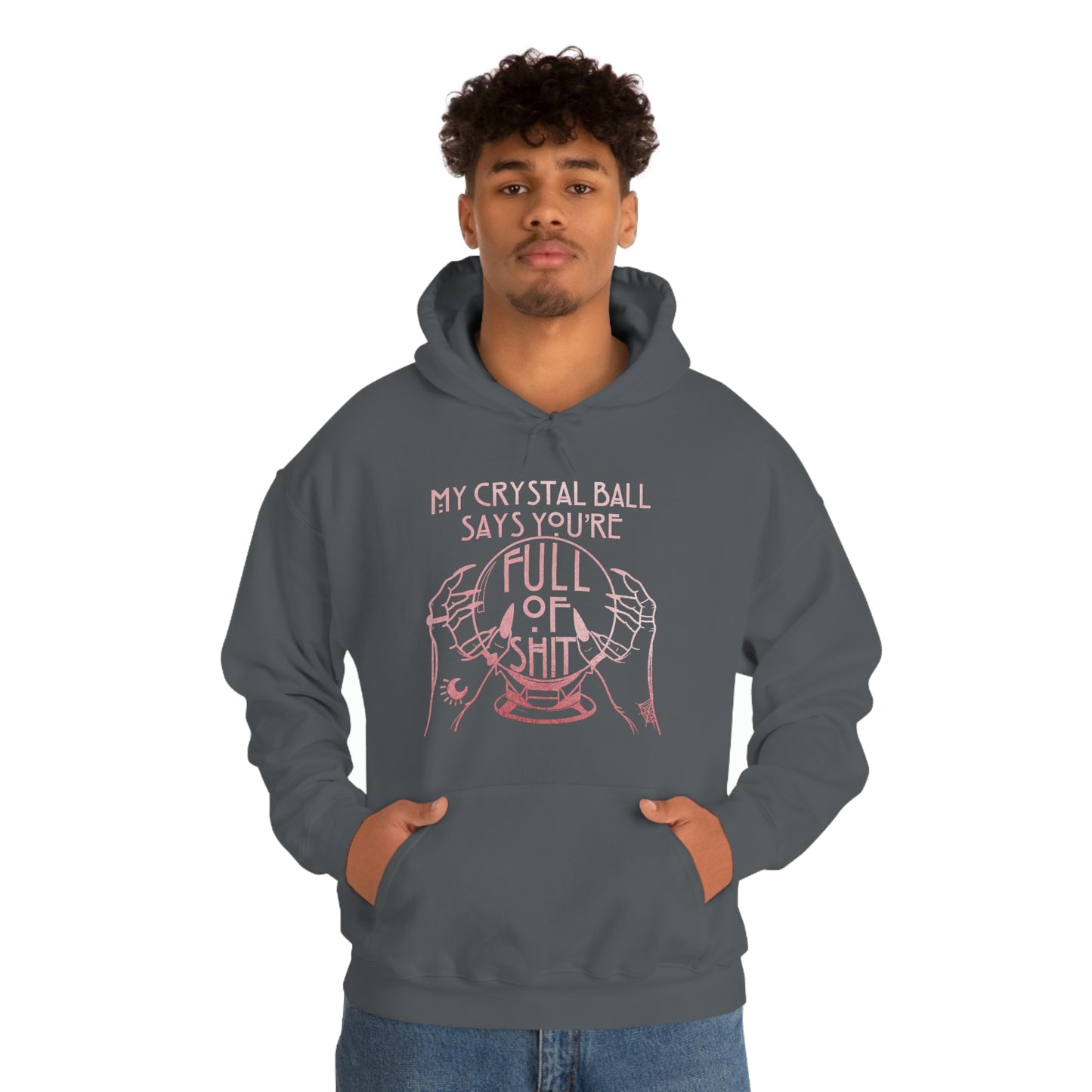 My Crystal Ball Pink Font Unisex Heavy Blend™ Hooded Sweatshirt