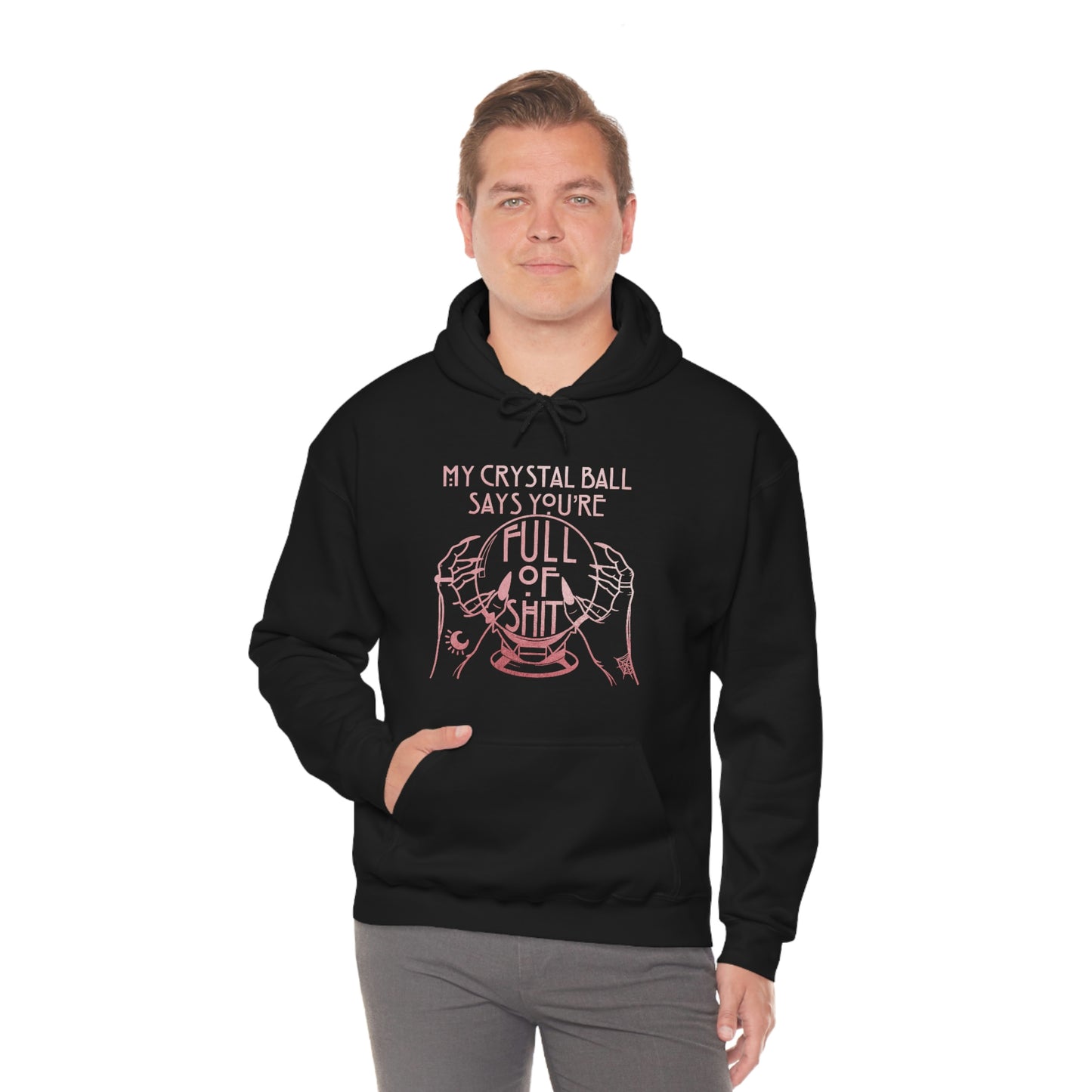 My Crystal Ball Pink Font Unisex Heavy Blend™ Hooded Sweatshirt