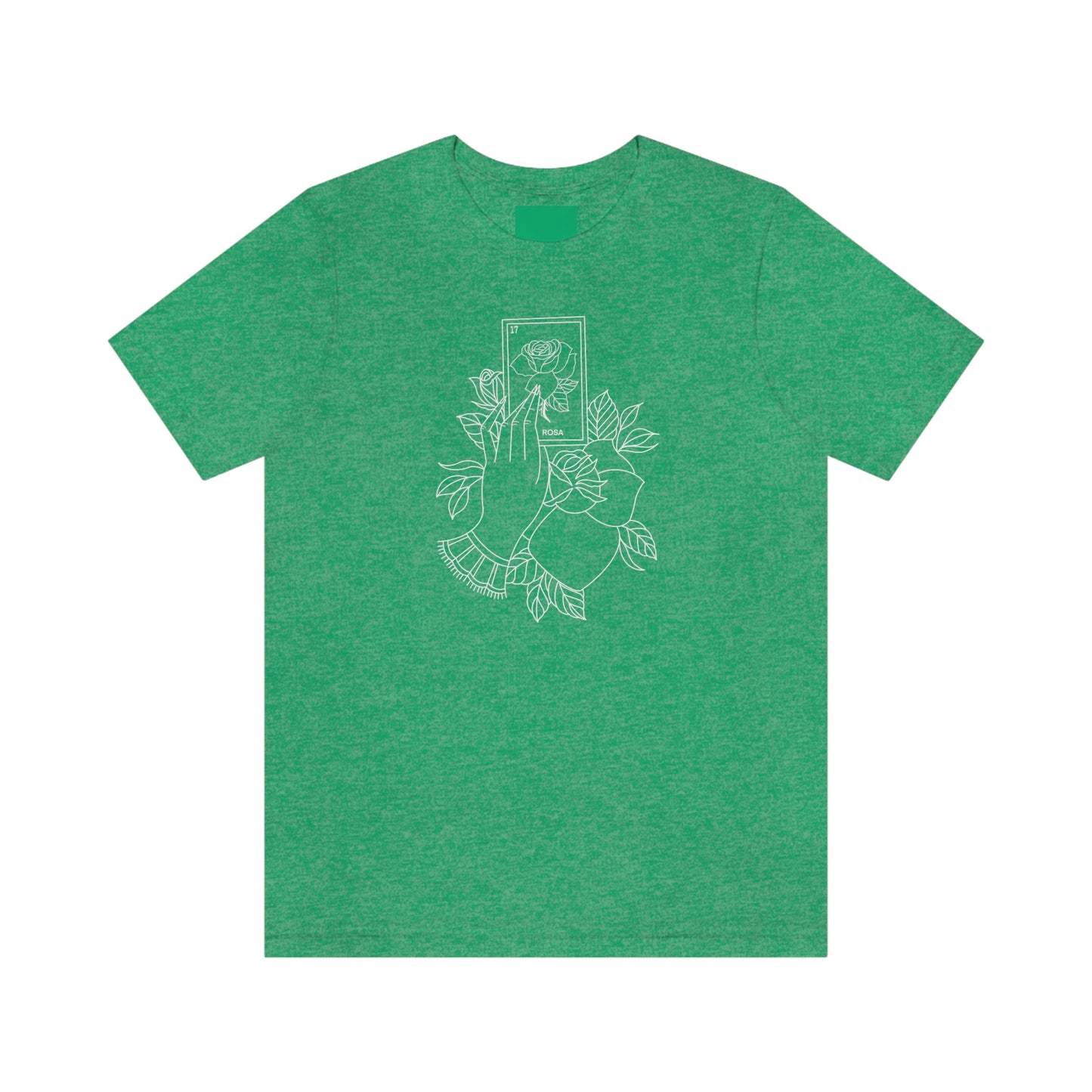 Rosa Card White Lines Unisex Jersey Short Sleeve Tee