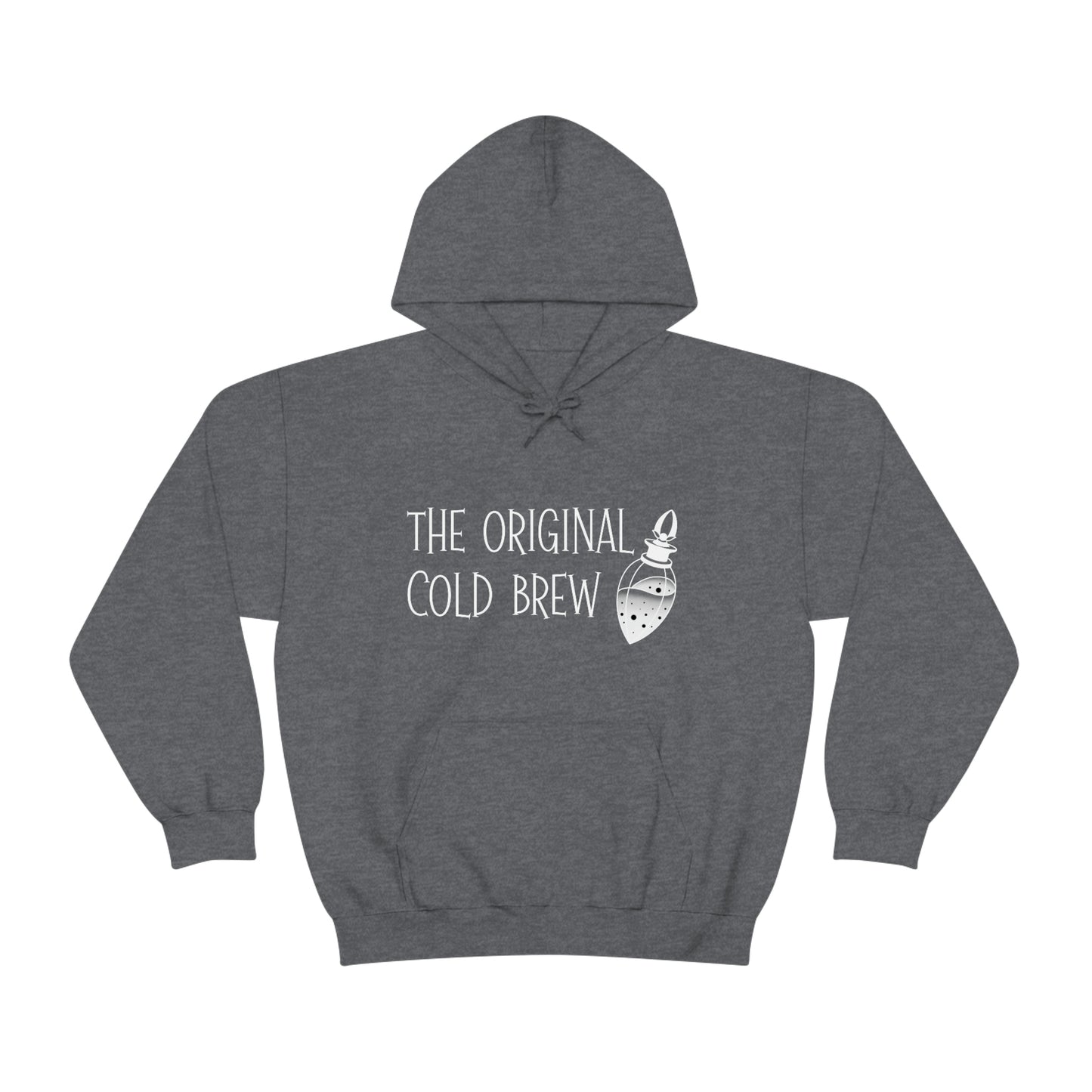 The Original Cold Brew White Font Unisex Heavy Blend™ Hooded Sweatshirt