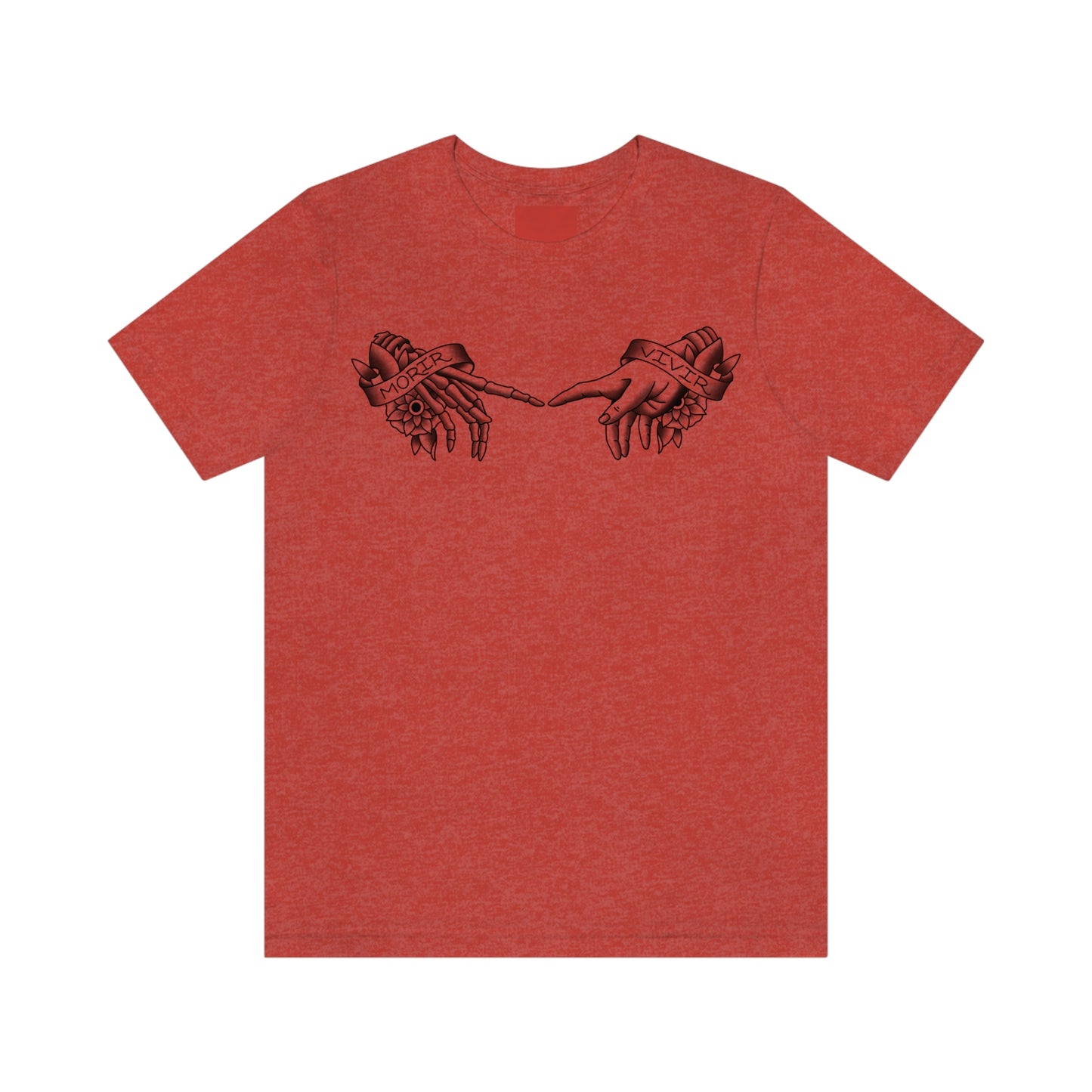 Morir-Vivir Black Font Unisex Jersey Short Sleeve Tee