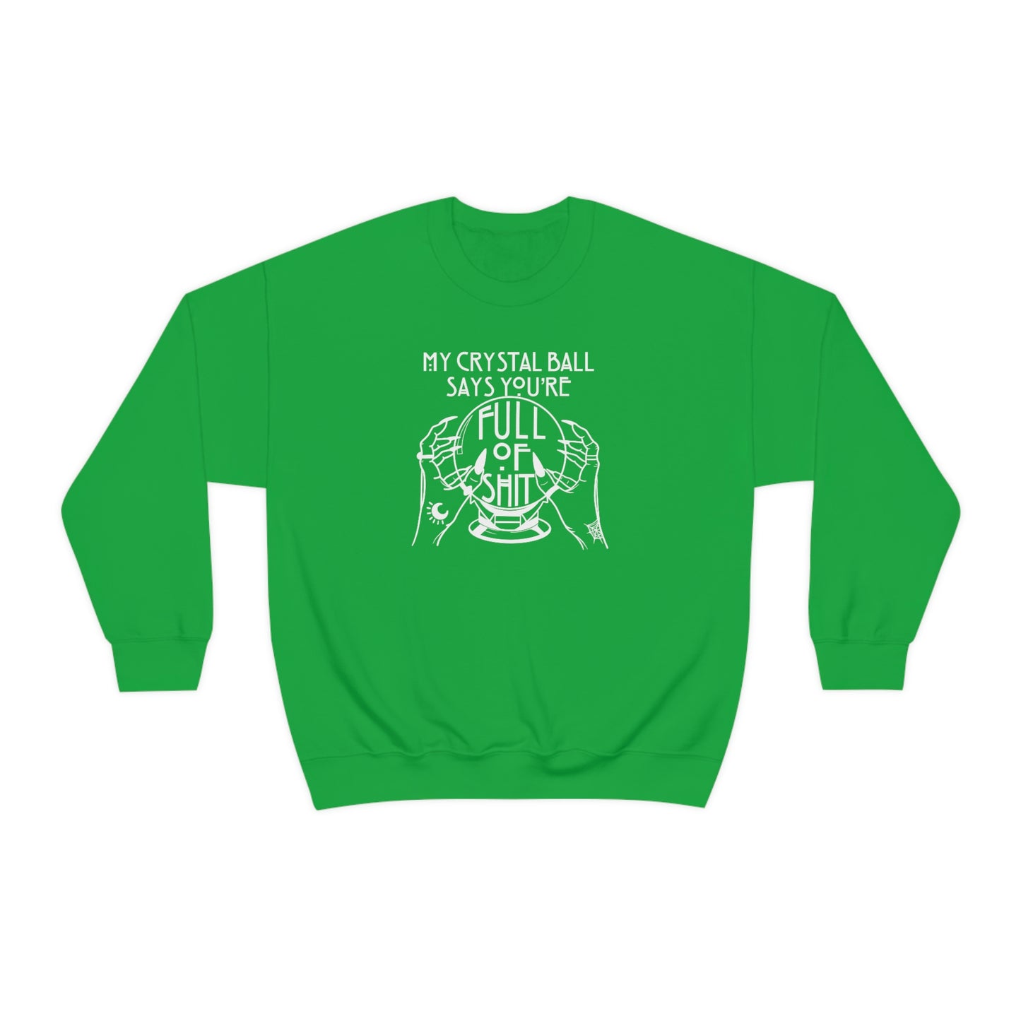 My Crystal Ball White Font unisex heavy blend crewneck sweatshirt