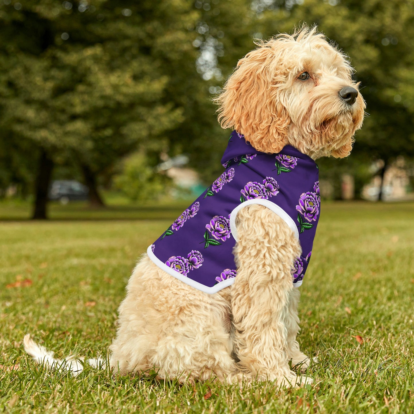 Flower Pattern Dog Hoodie
