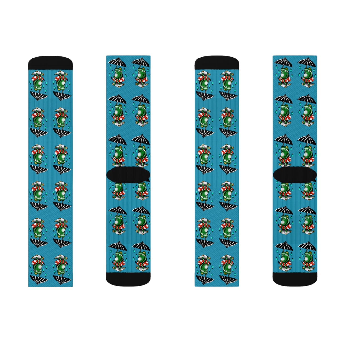 Rainy Day Frog Sublimation Socks