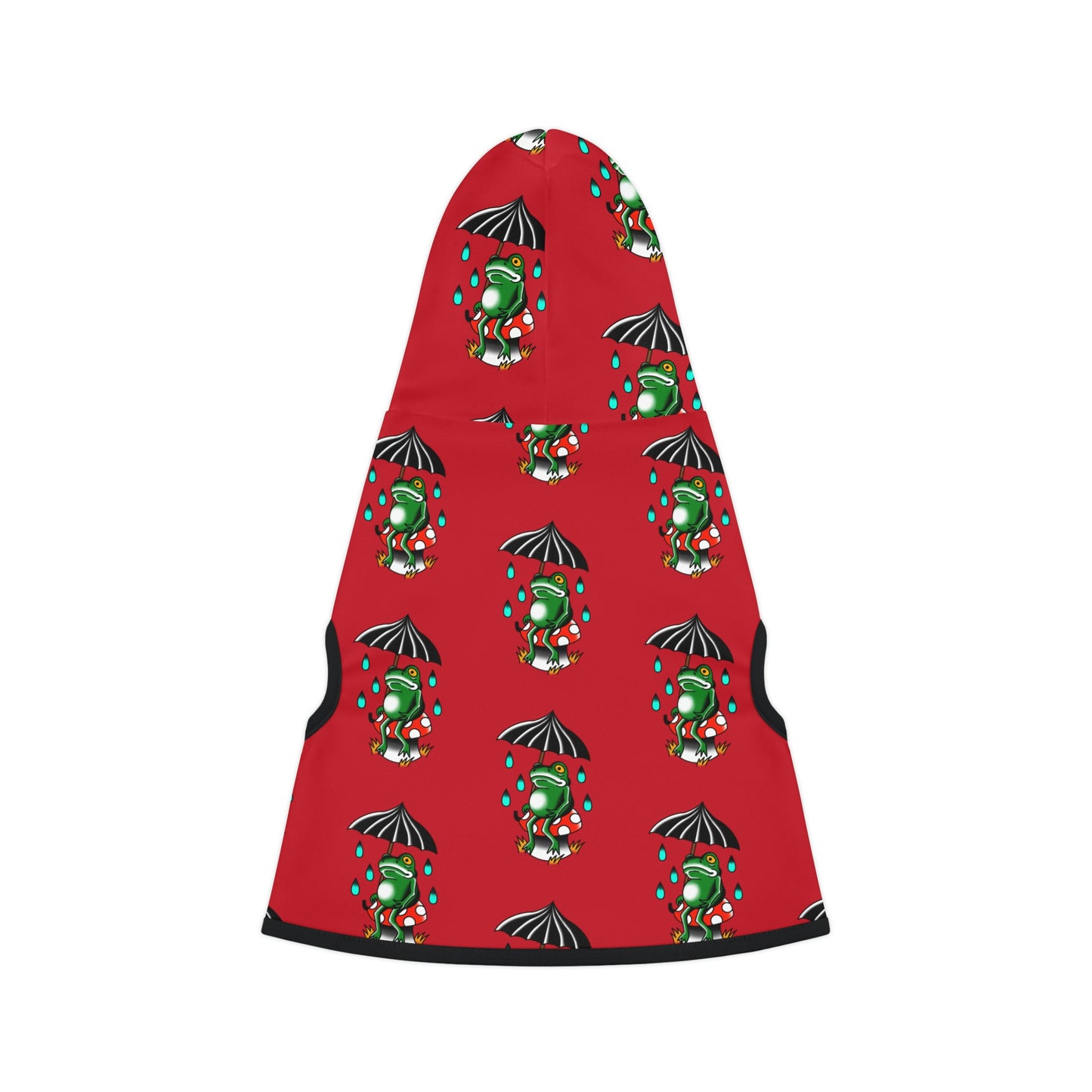 Rainy Day Frog Red Dog Hoodie