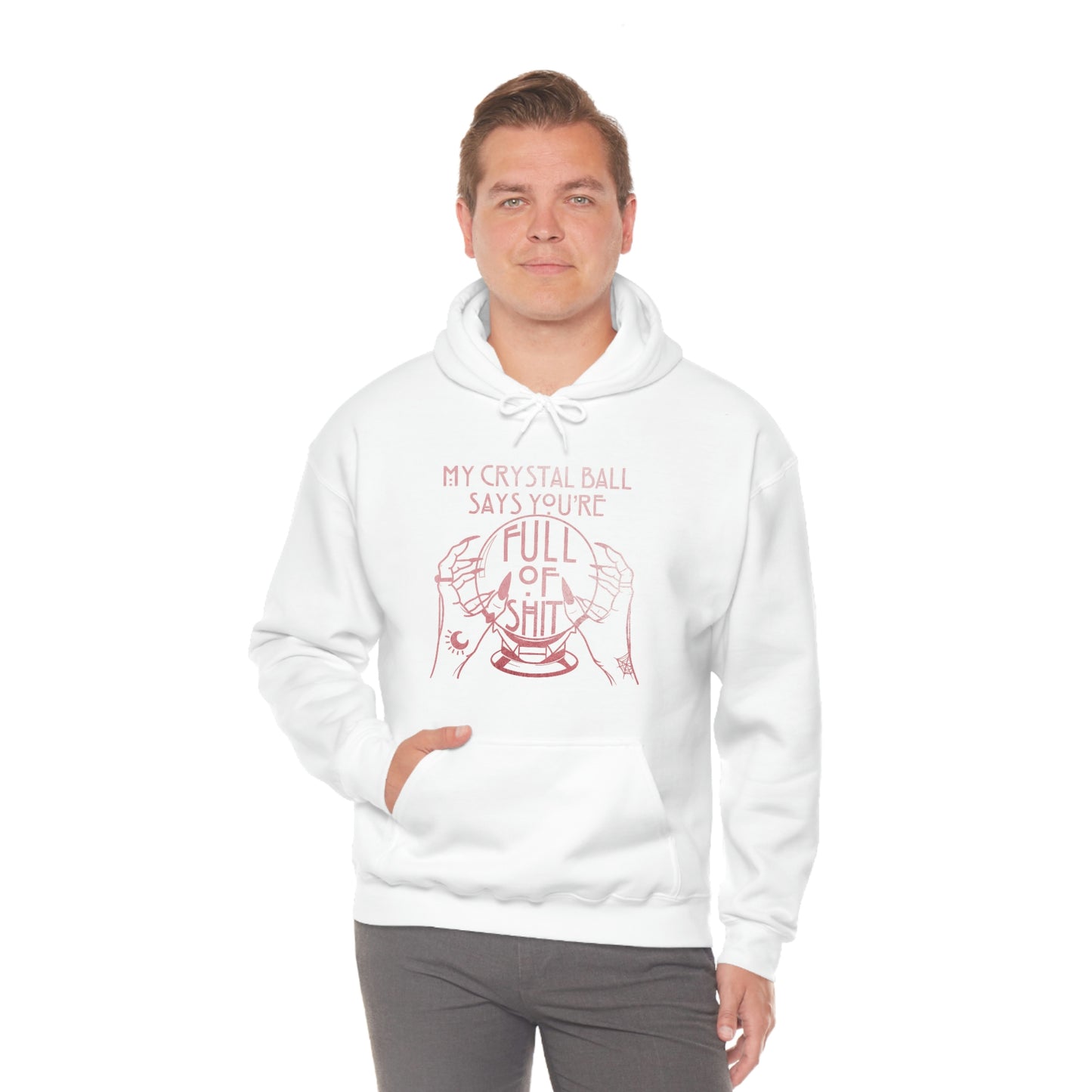 My Crystal Ball Pink Font Unisex Heavy Blend™ Hooded Sweatshirt