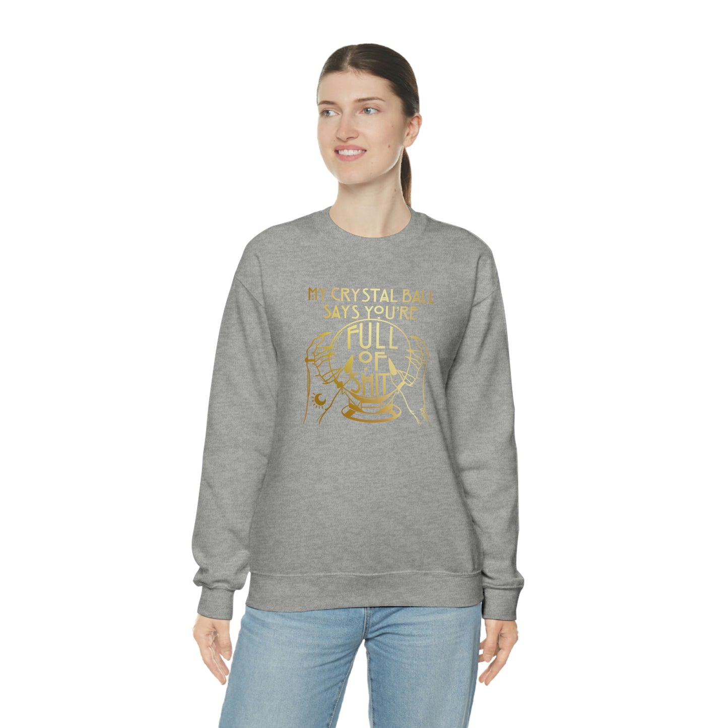 My Crystal Ball Gold unisex heavy blend crewneck sweatshirt