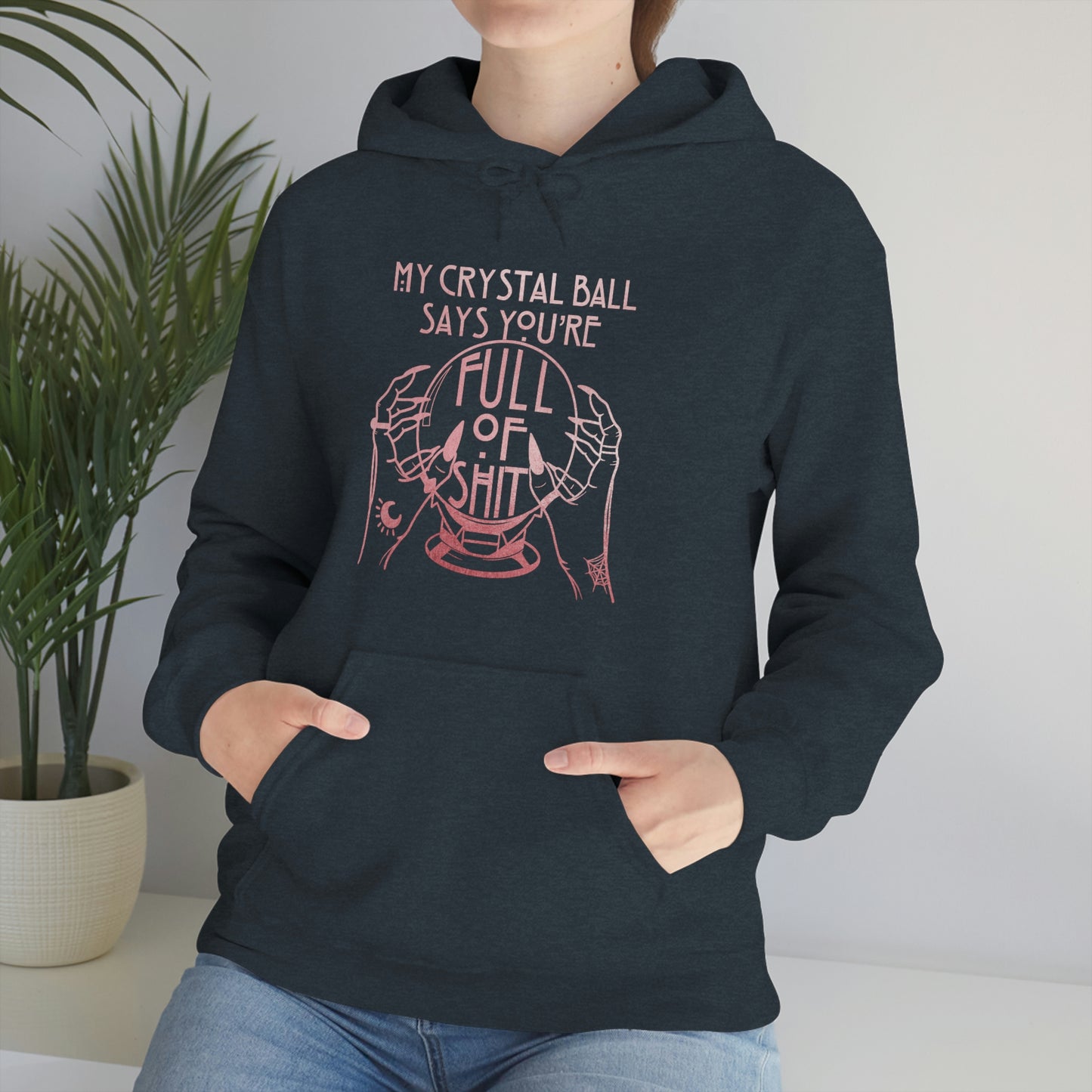 My Crystal Ball Pink Font Unisex Heavy Blend™ Hooded Sweatshirt