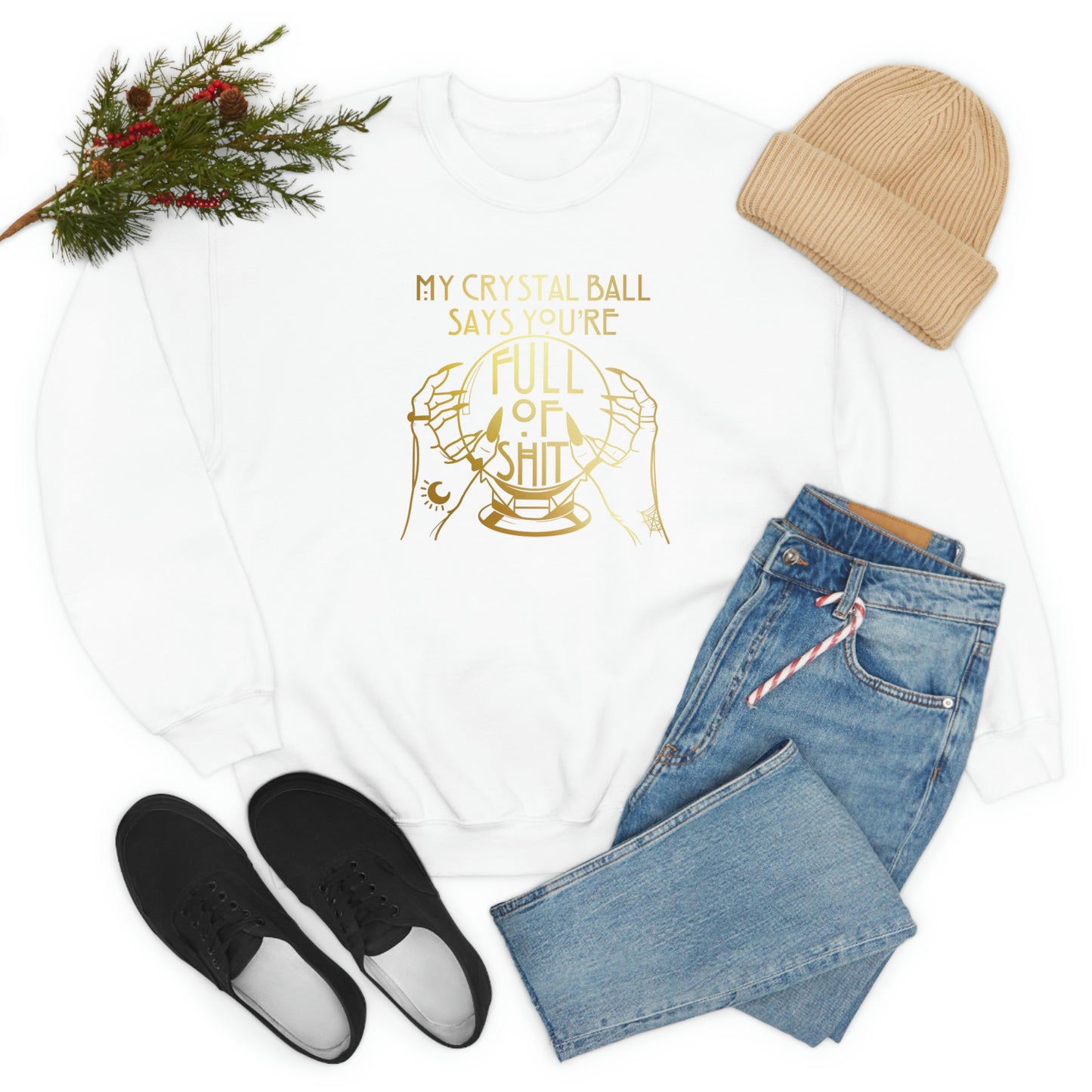 My Crystal Ball Gold unisex heavy blend crewneck sweatshirt