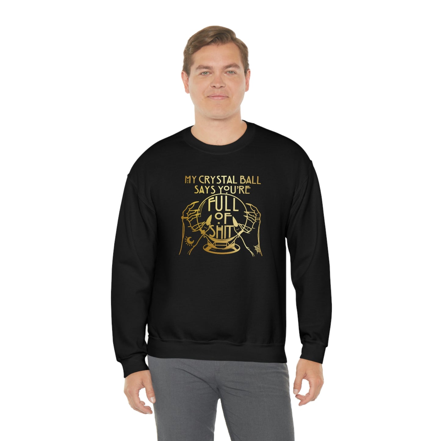 My Crystal Ball Gold unisex heavy blend crewneck sweatshirt