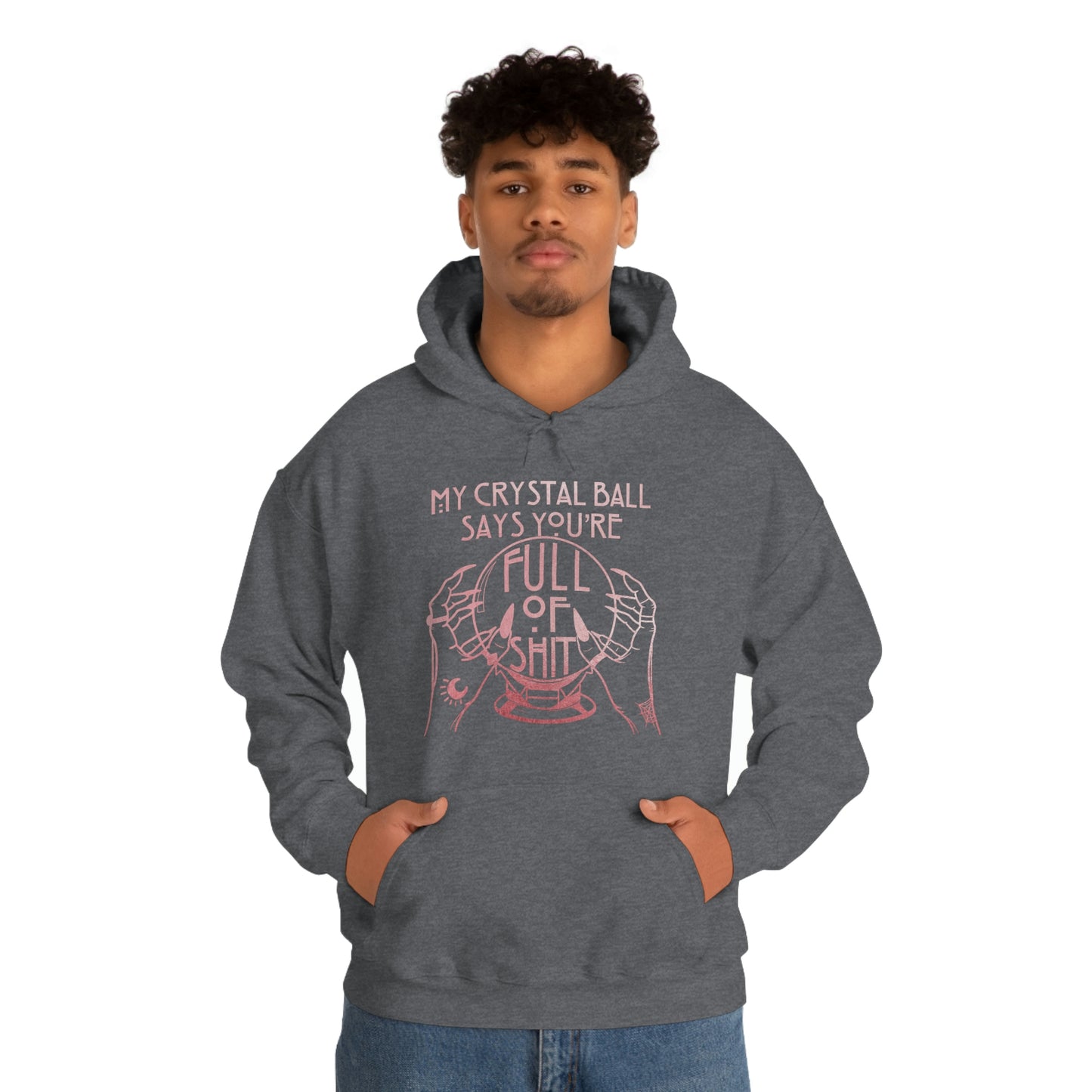 My Crystal Ball Pink Font Unisex Heavy Blend™ Hooded Sweatshirt