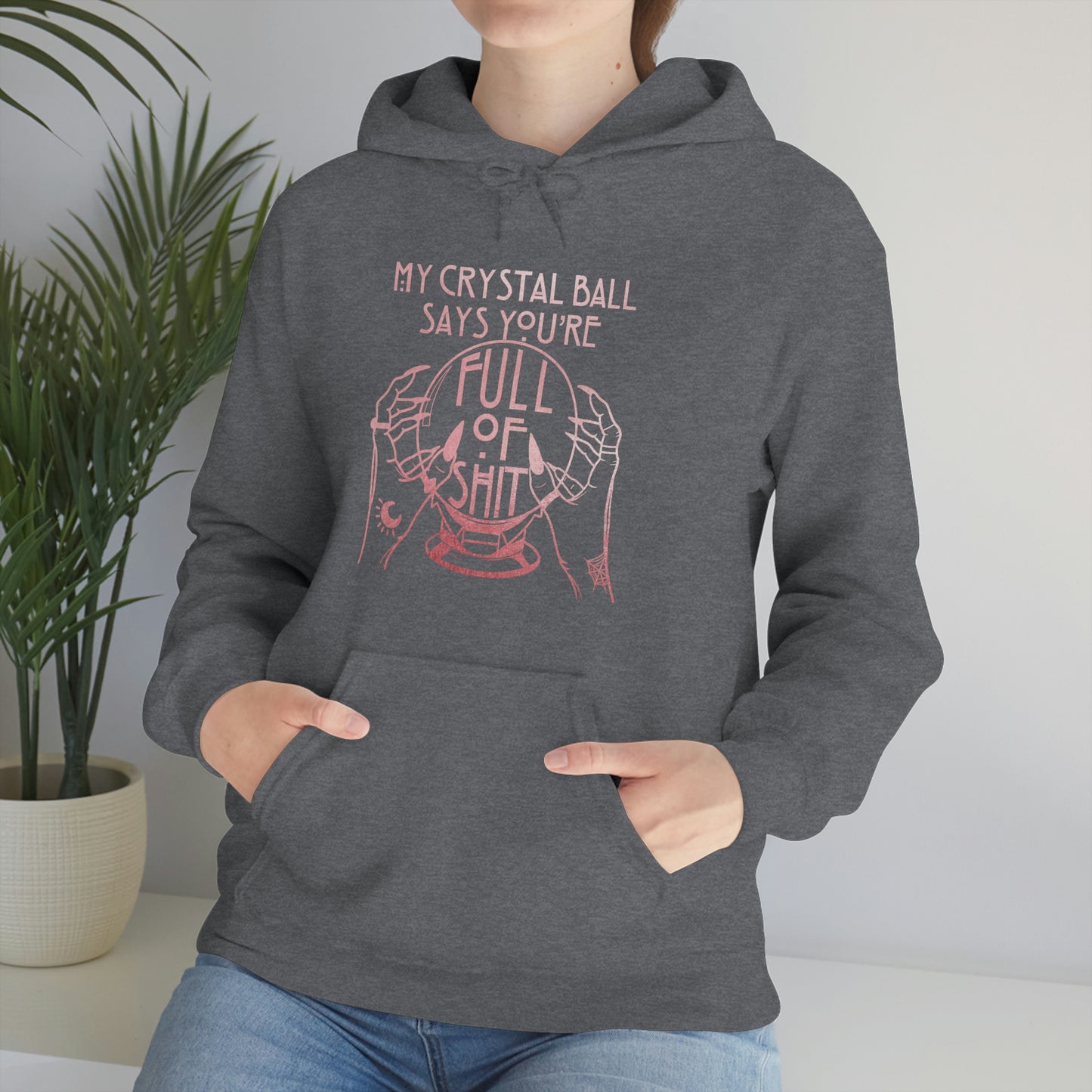 My Crystal Ball Pink Font Unisex Heavy Blend™ Hooded Sweatshirt