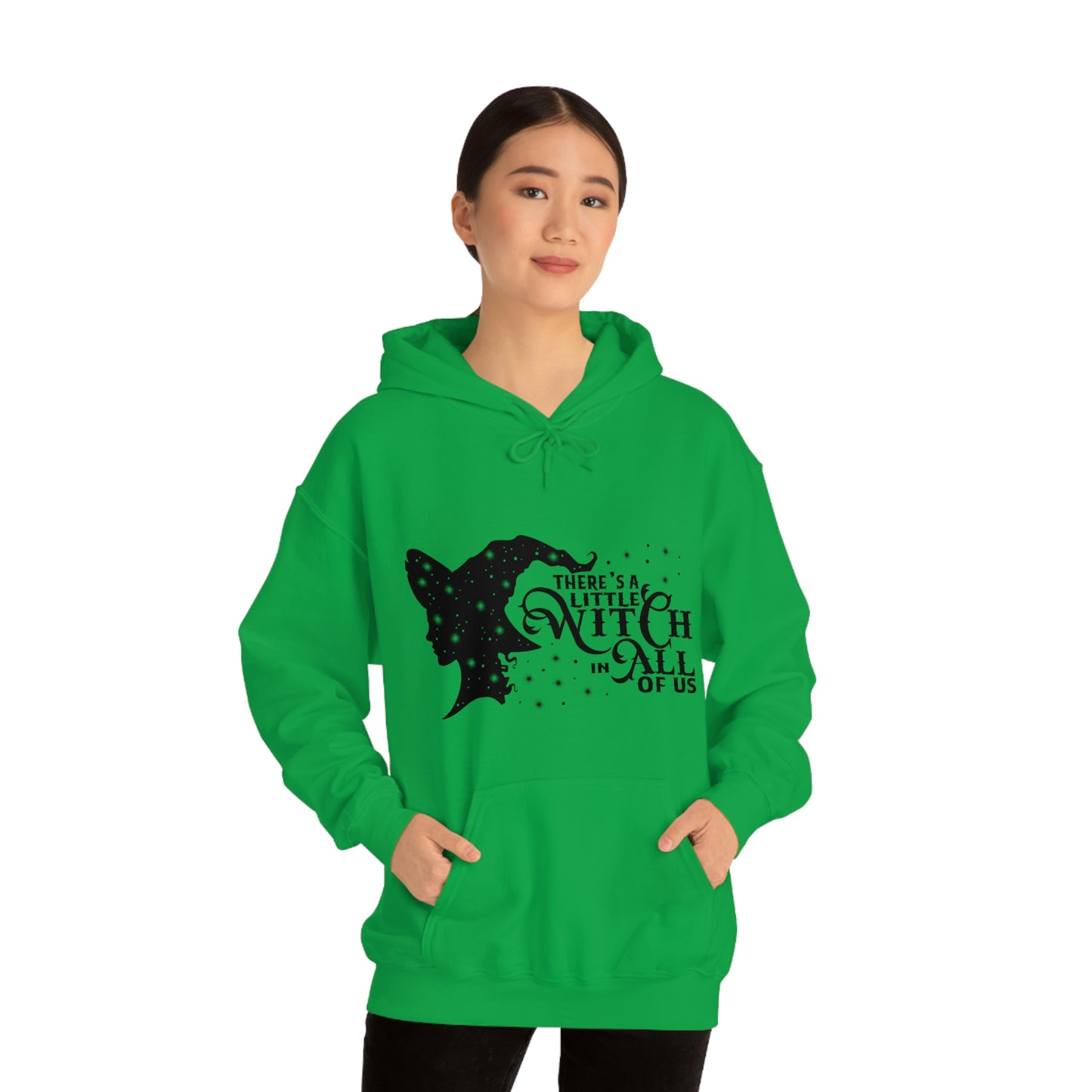 Witch In All Of Us Black Font Unisex Heavy Blend™ Hooded Sweatshirt