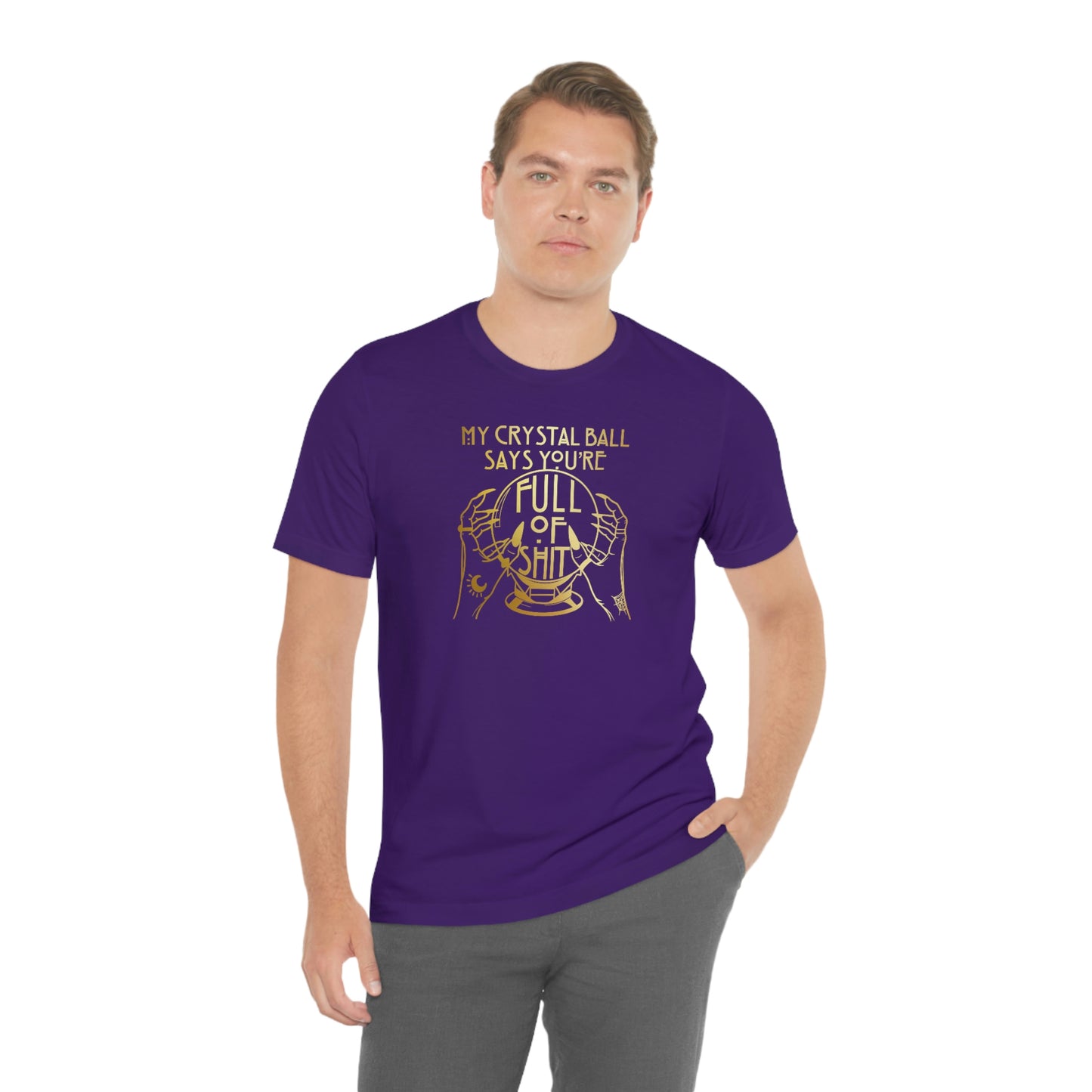 My Crystal Ball Gold Font Unisex Jersey Short Sleeve Tee